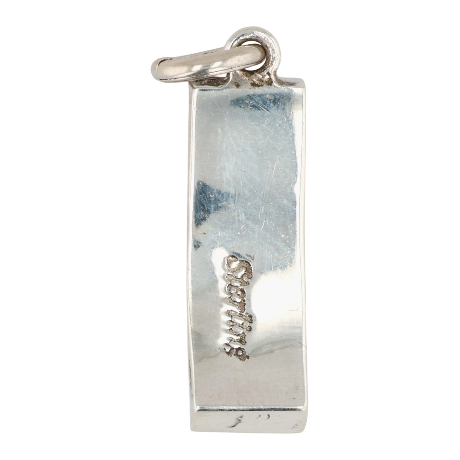 Southwest Sterling Coral Opal Inlay Pendant