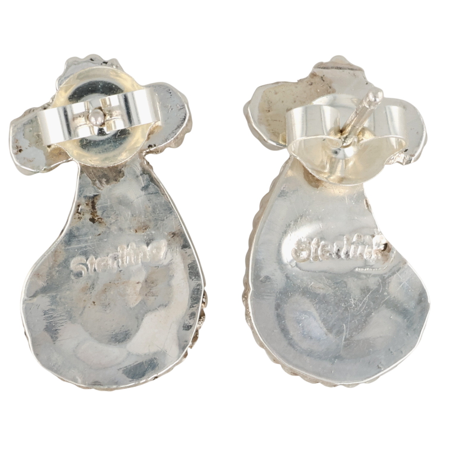 Janice Edaakie Zuni Sterling Turquoise Earrings