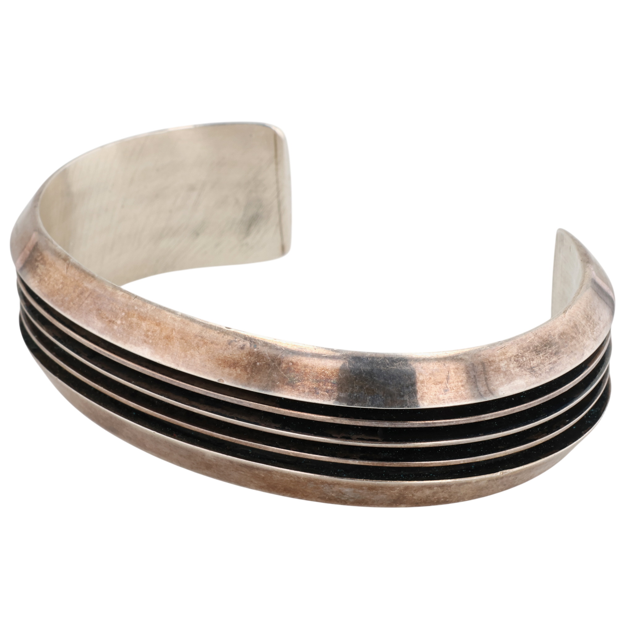Tom Hawk Navajo Sterling Rail Cuff Bracelet