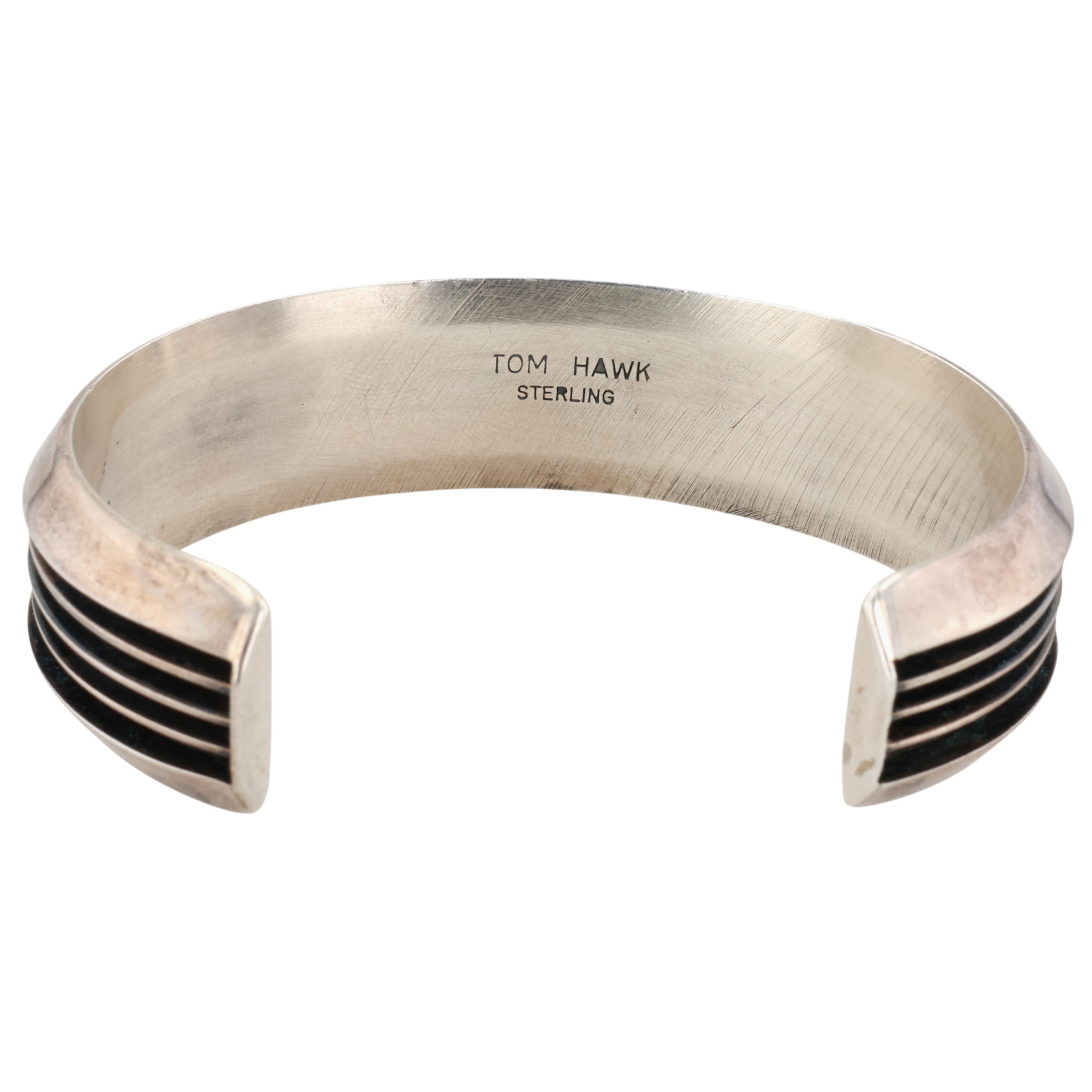 Tom Hawk Navajo Sterling Rail Cuff Bracelet