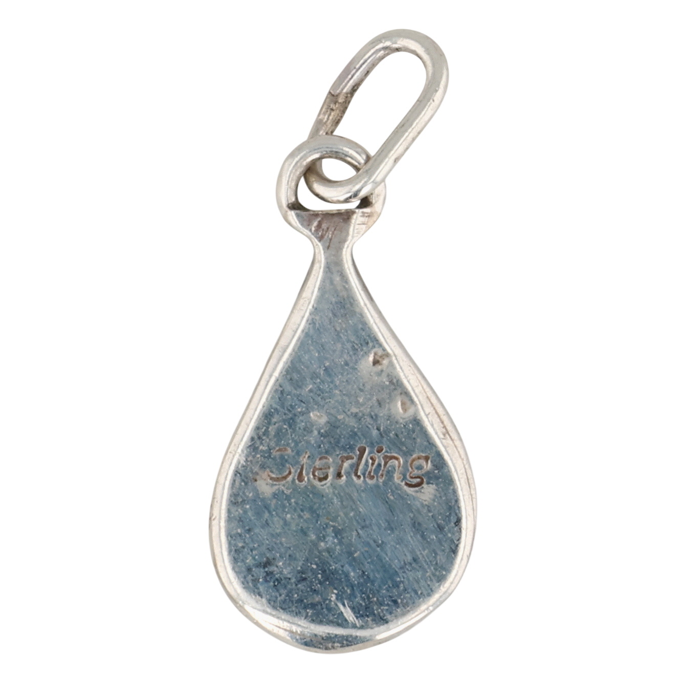 Zuni Sterling Multi-Stone Fishscale Inlay Pendant