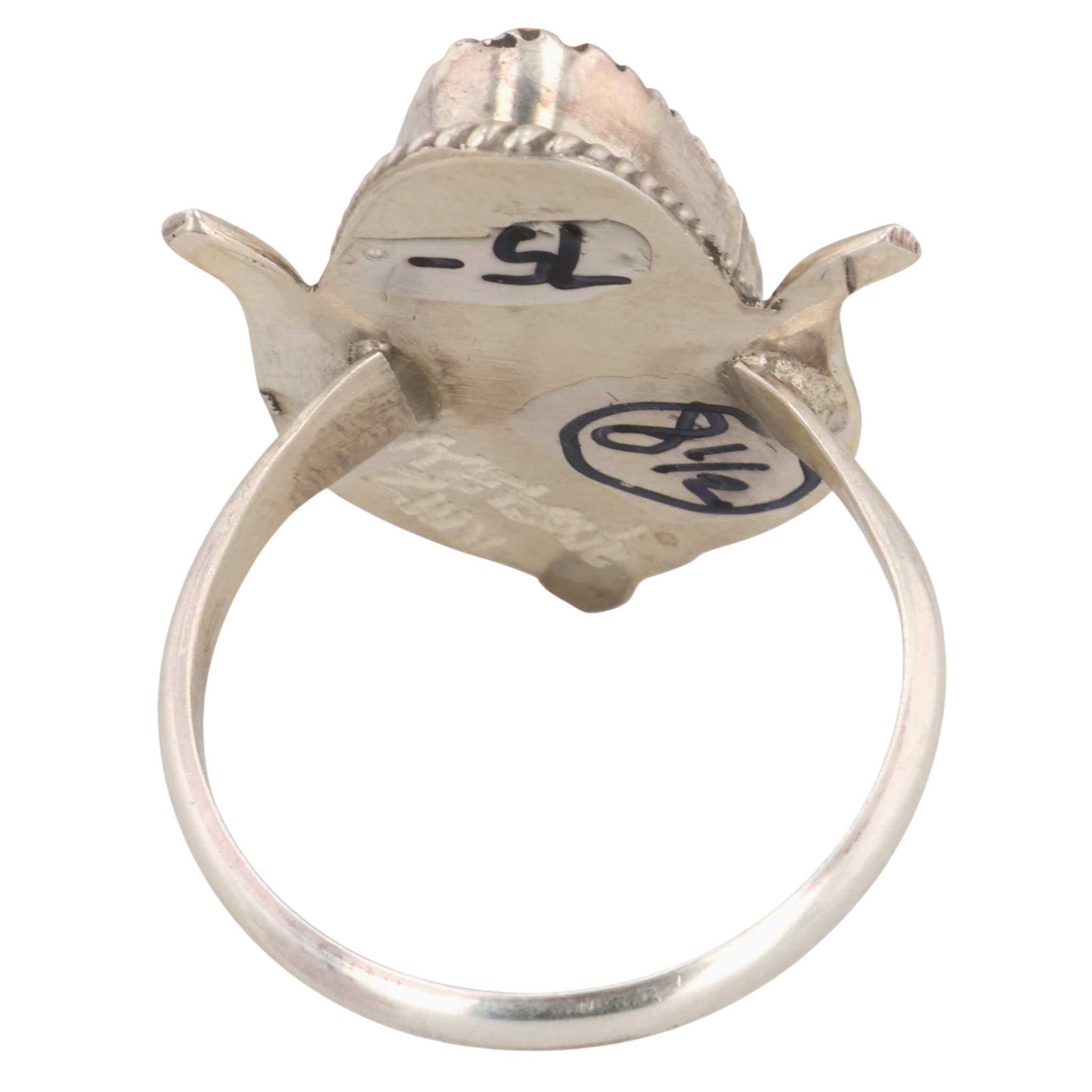 Kane Etsate Zuni Sterling Multi-Stone Corn Ring Sz 7.75