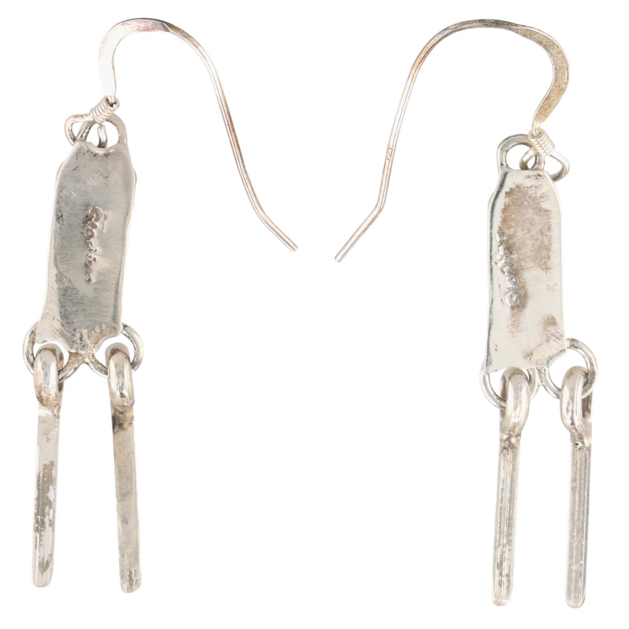 Navajo Sterling Turquoise Dangle Earrings