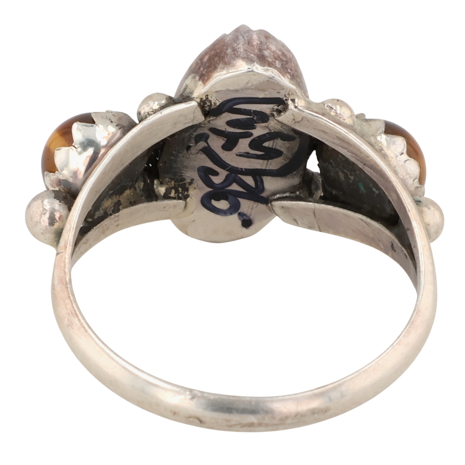 Navajo Sterling Tiger's Eye Ring Sz 5.25