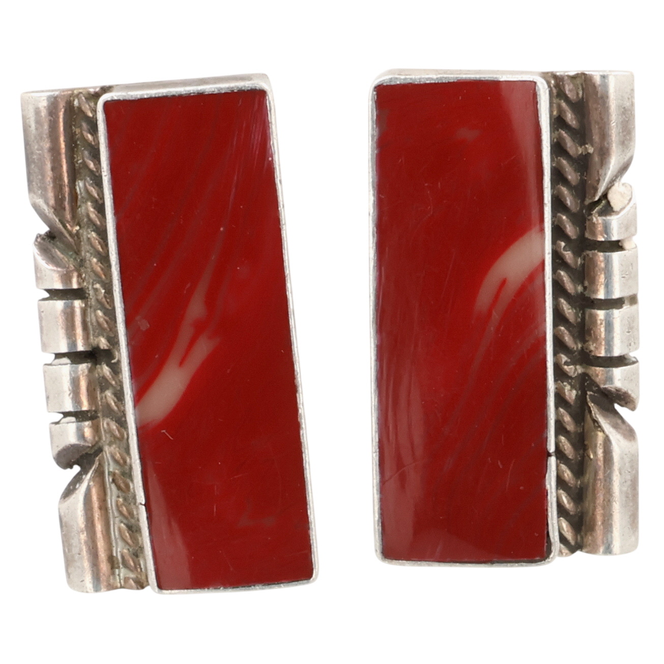 Southwest Sterling Jasper Earrings