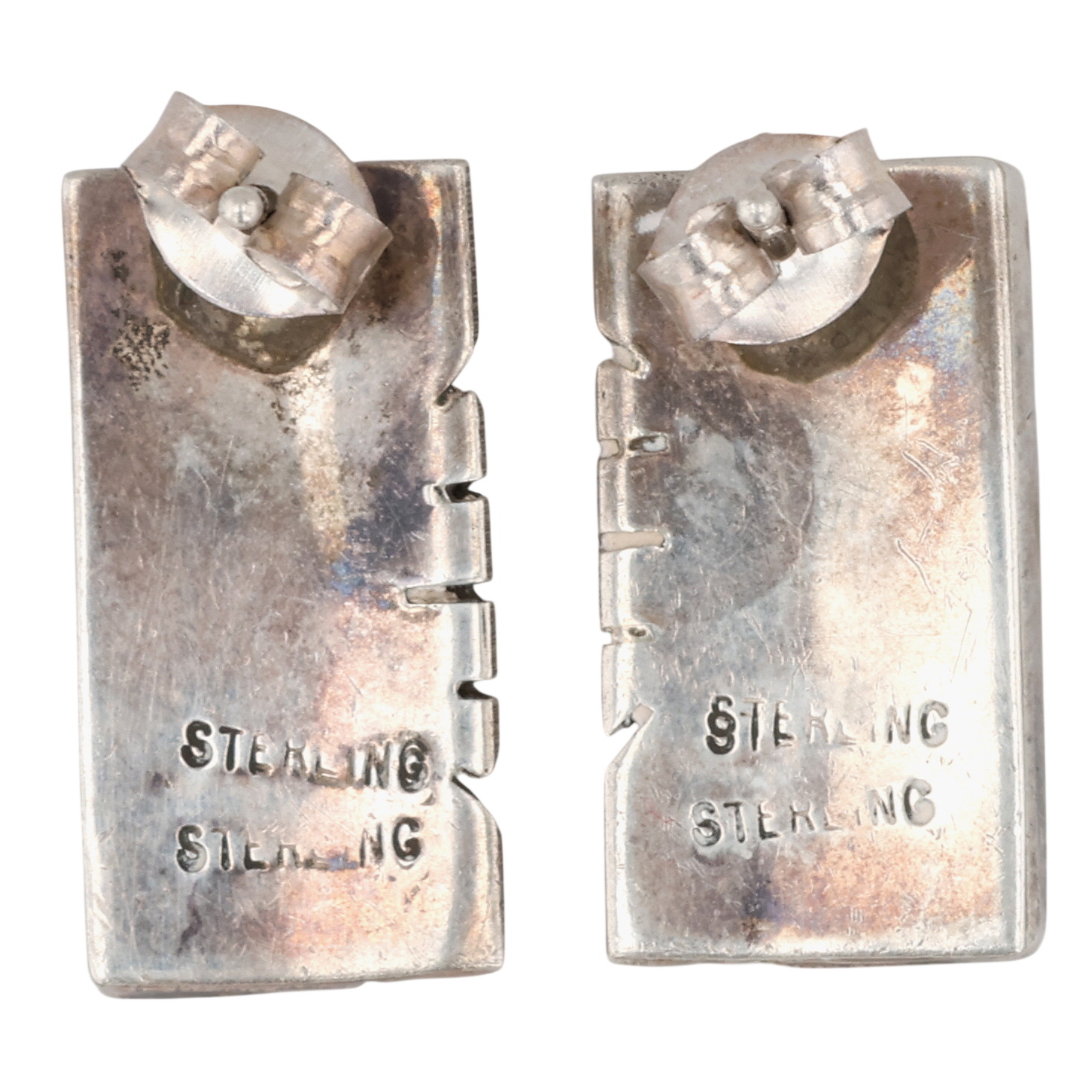 Southwest Sterling Jasper Earrings