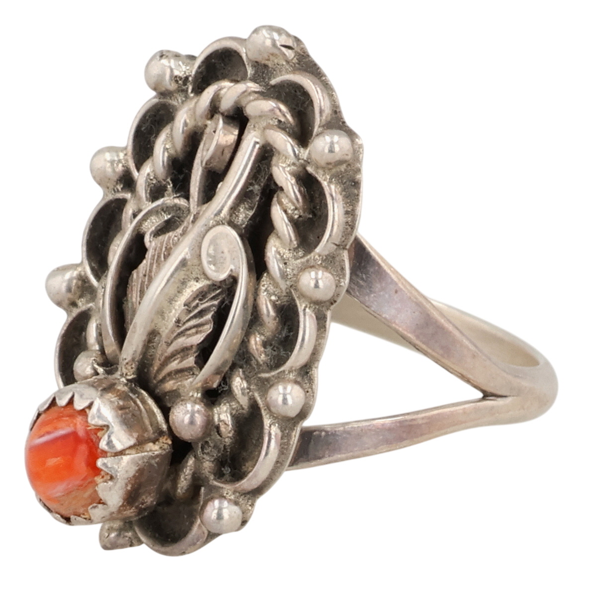 Navajo Sterling Spiny Oyster Ring Sz 5