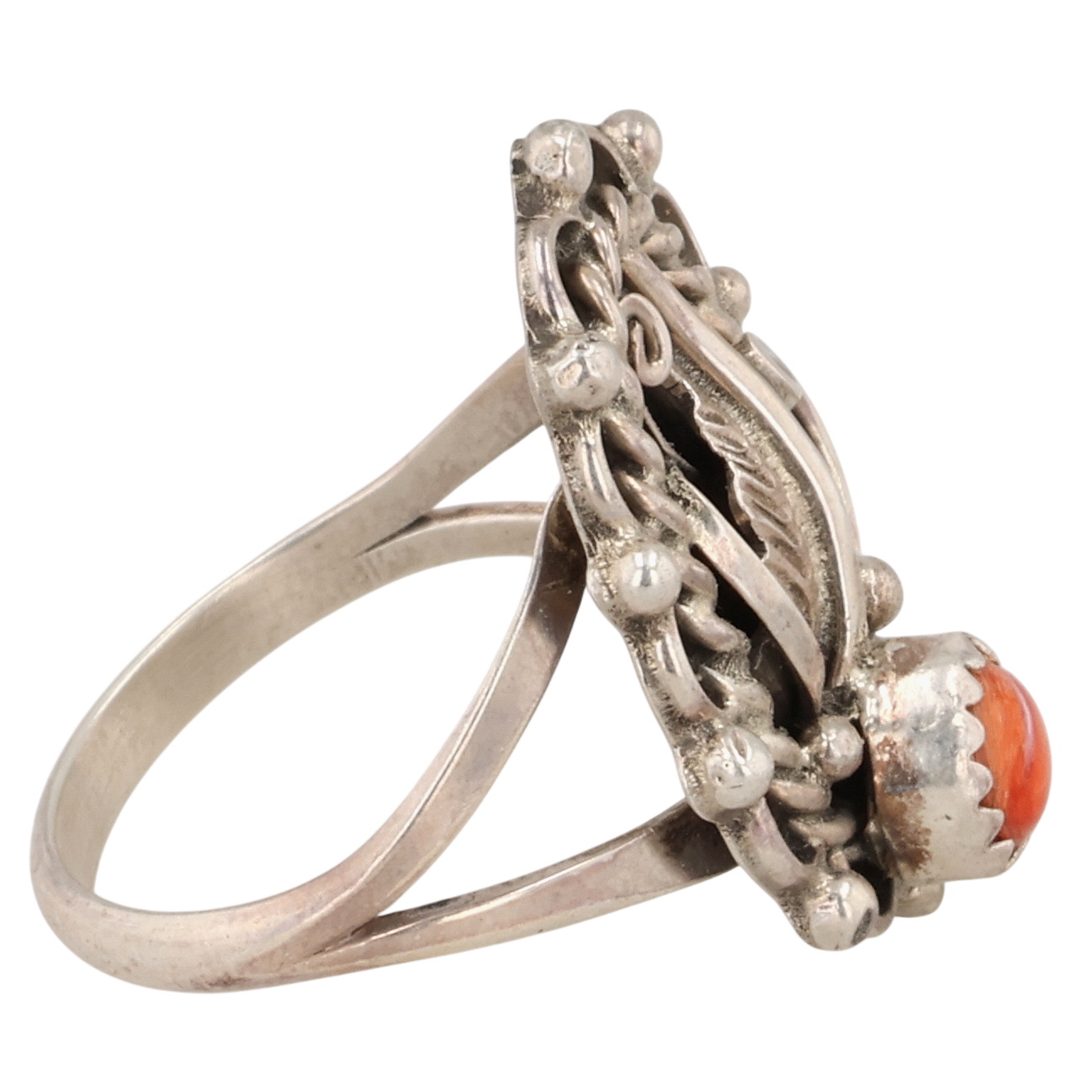 Navajo Sterling Spiny Oyster Ring Sz 5