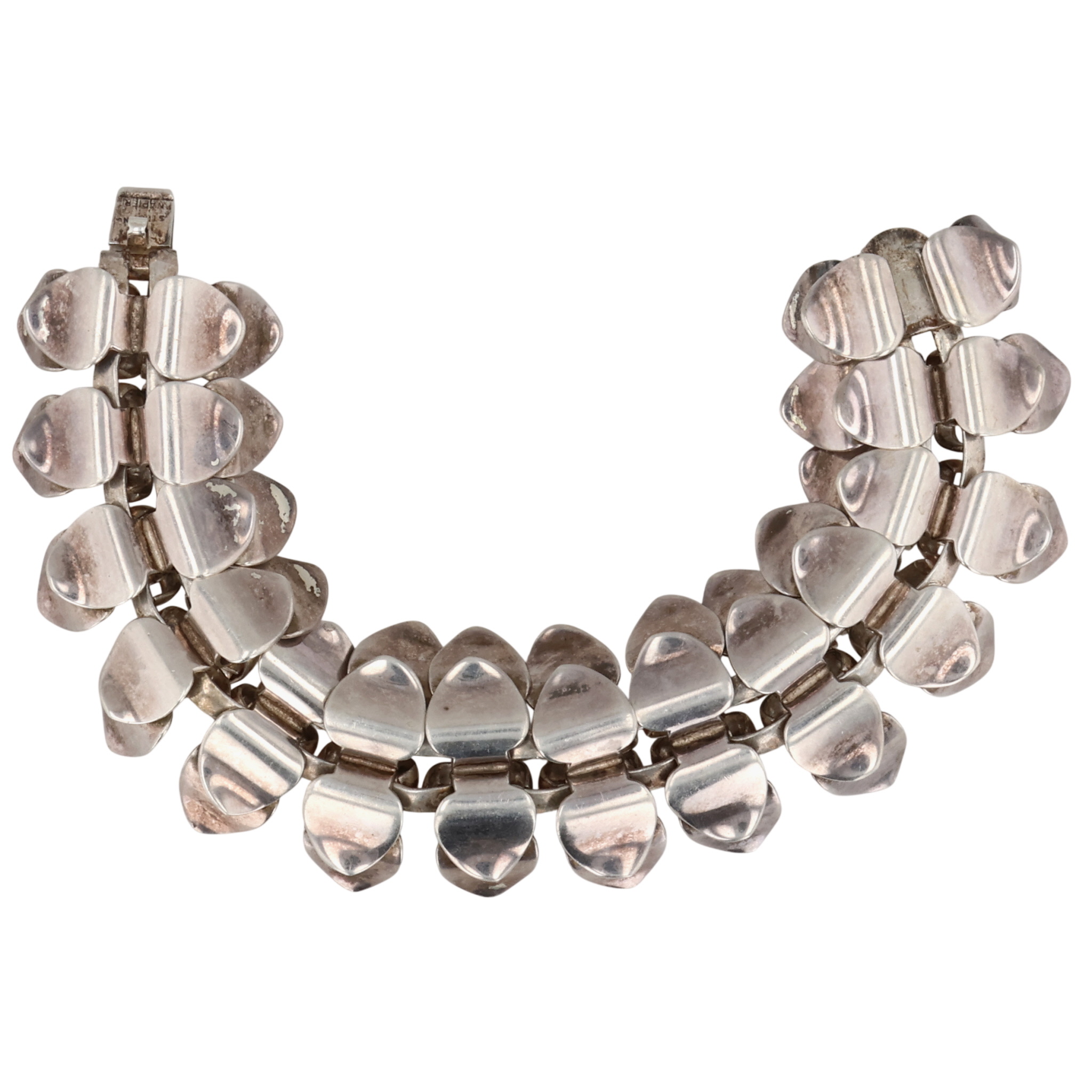 Vintage Napier Sterling Wavy Link Bracelet