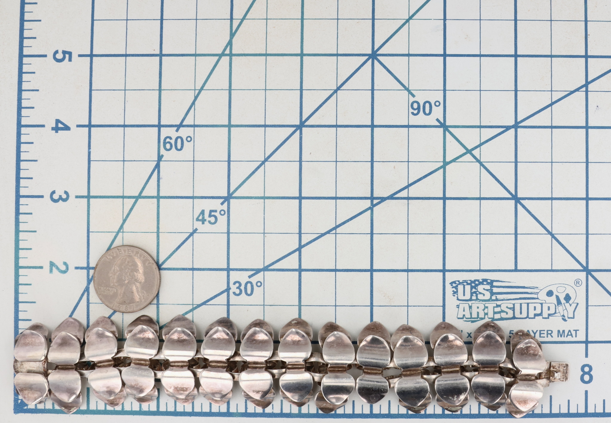 Vintage Napier Sterling Wavy Link Bracelet