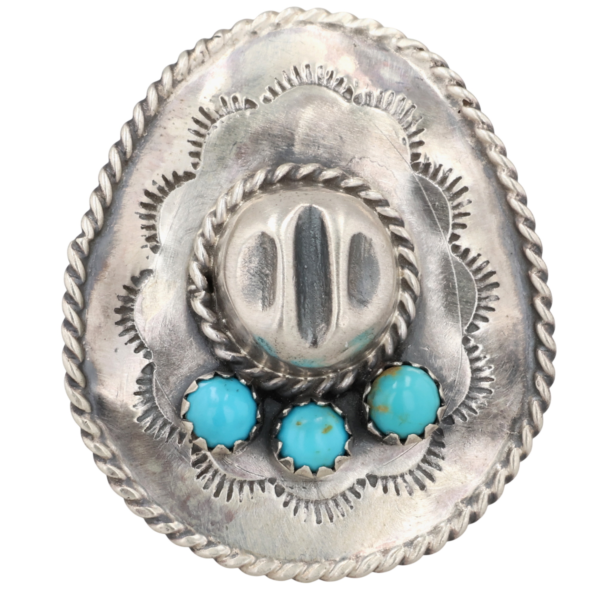 Bobby Platero Navajo Sterling Kingman Turquoise Ring Sz 6.25