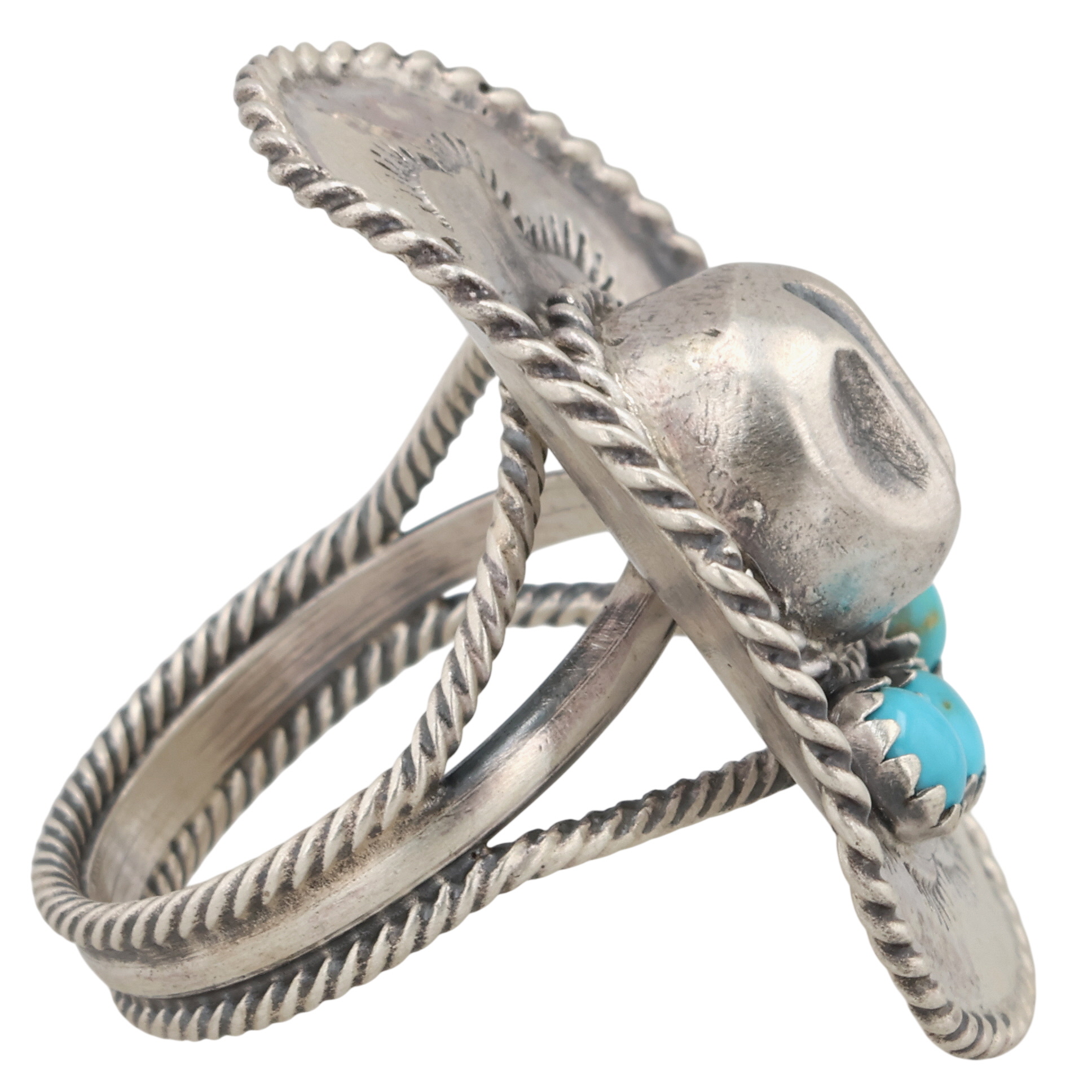 Bobby Platero Navajo Sterling Kingman Turquoise Ring Sz 6.25