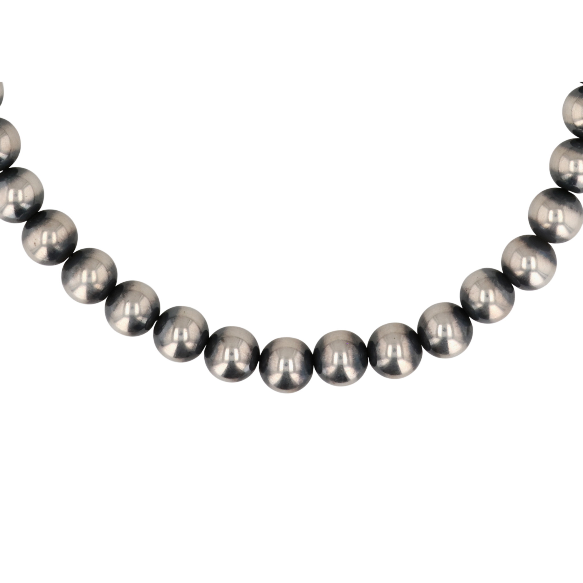 Southwest Sterling Oxidized Bead Necklace