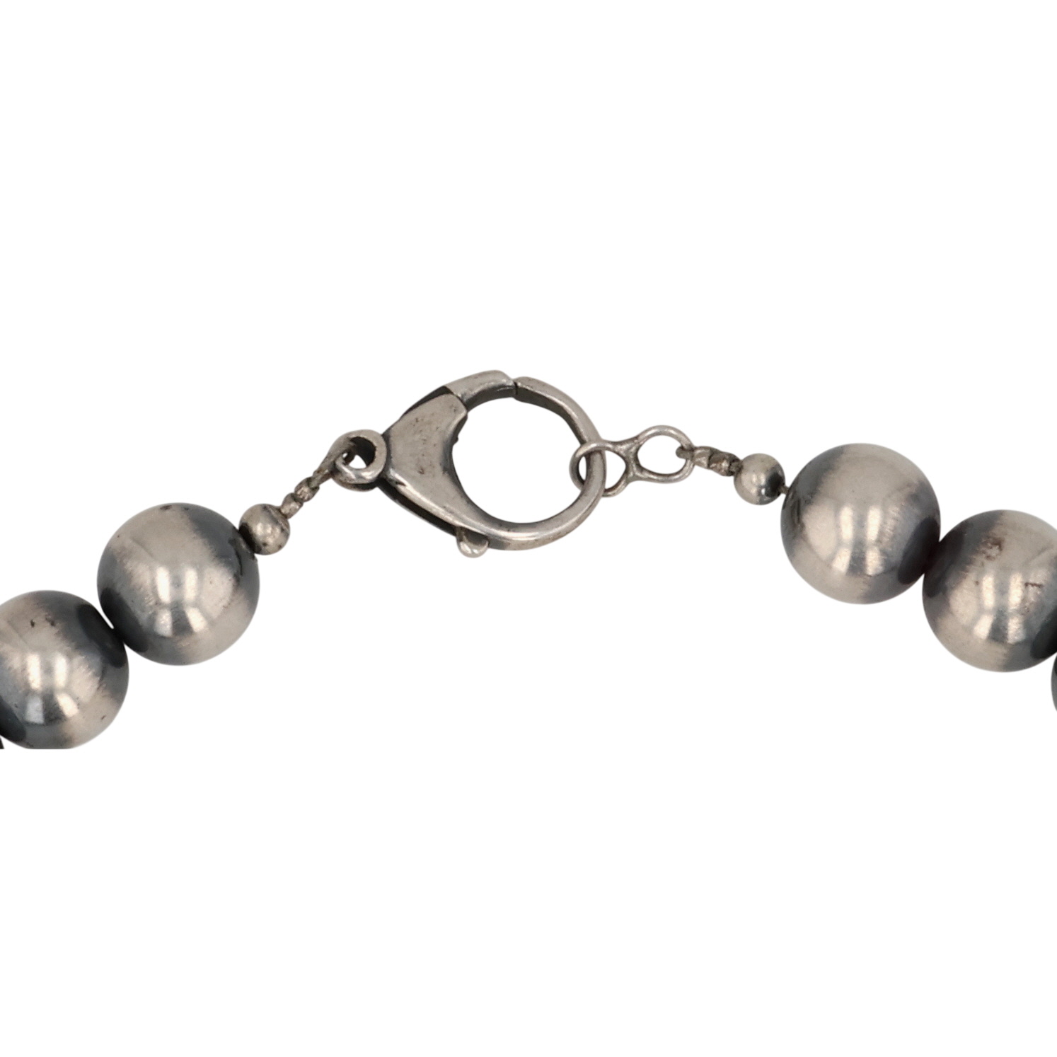 Southwest Sterling Oxidized Bead Necklace