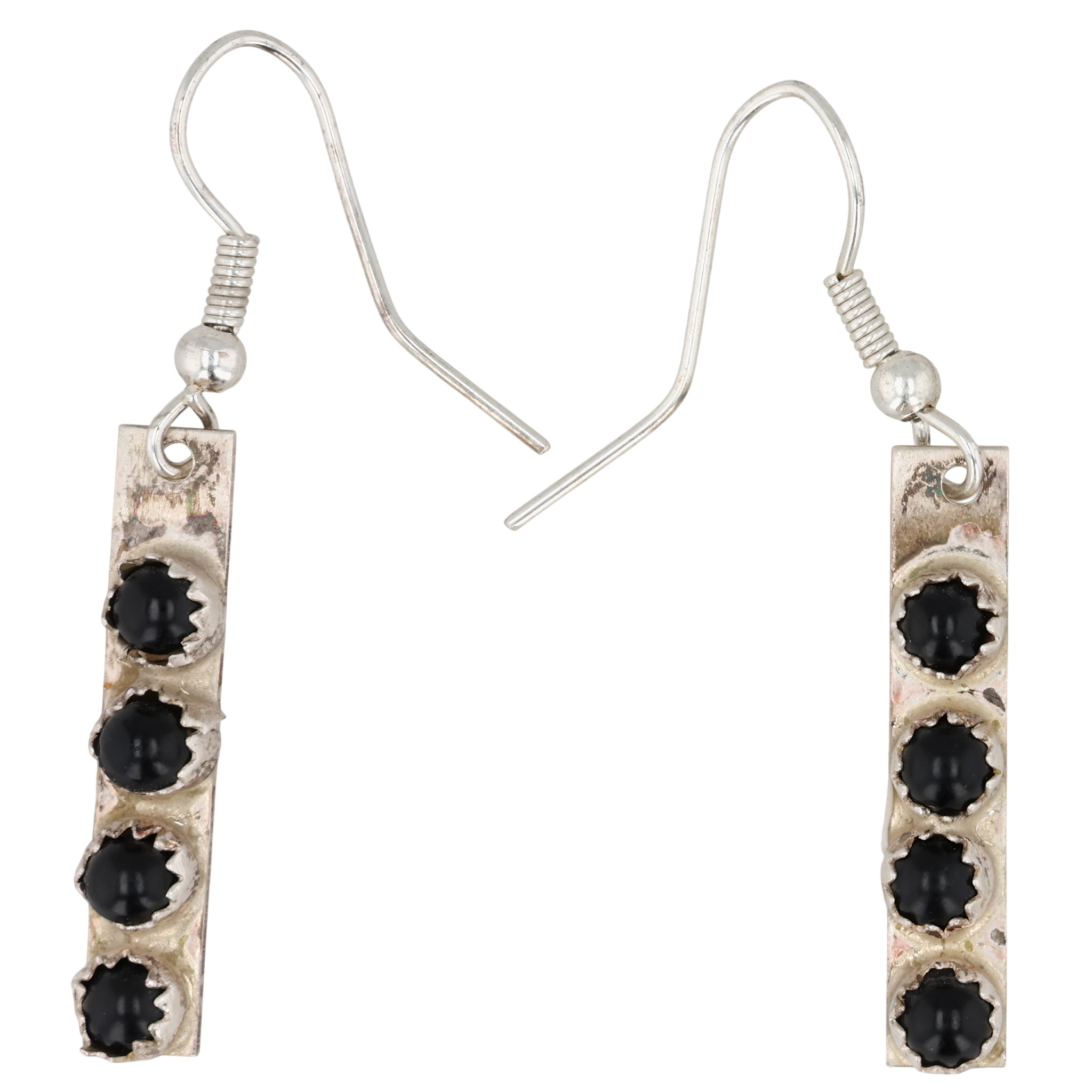 Cassandra Enriquez Zuni Sterling Onyx Earrings