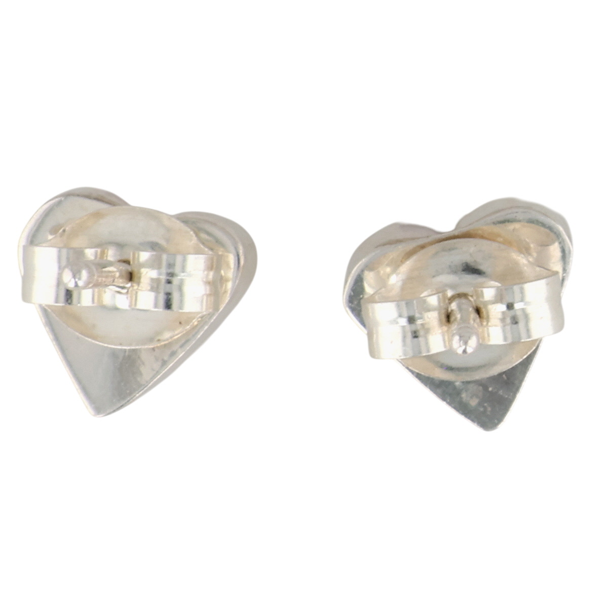 Arlinda Lalio Zuni Sterling Opal Heart Earrings