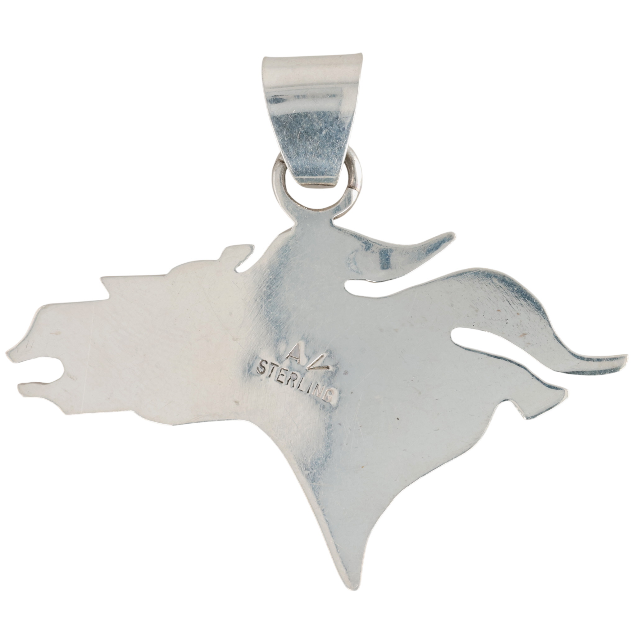Alvin Vandever Navajo Sterling Horse Head Pendant