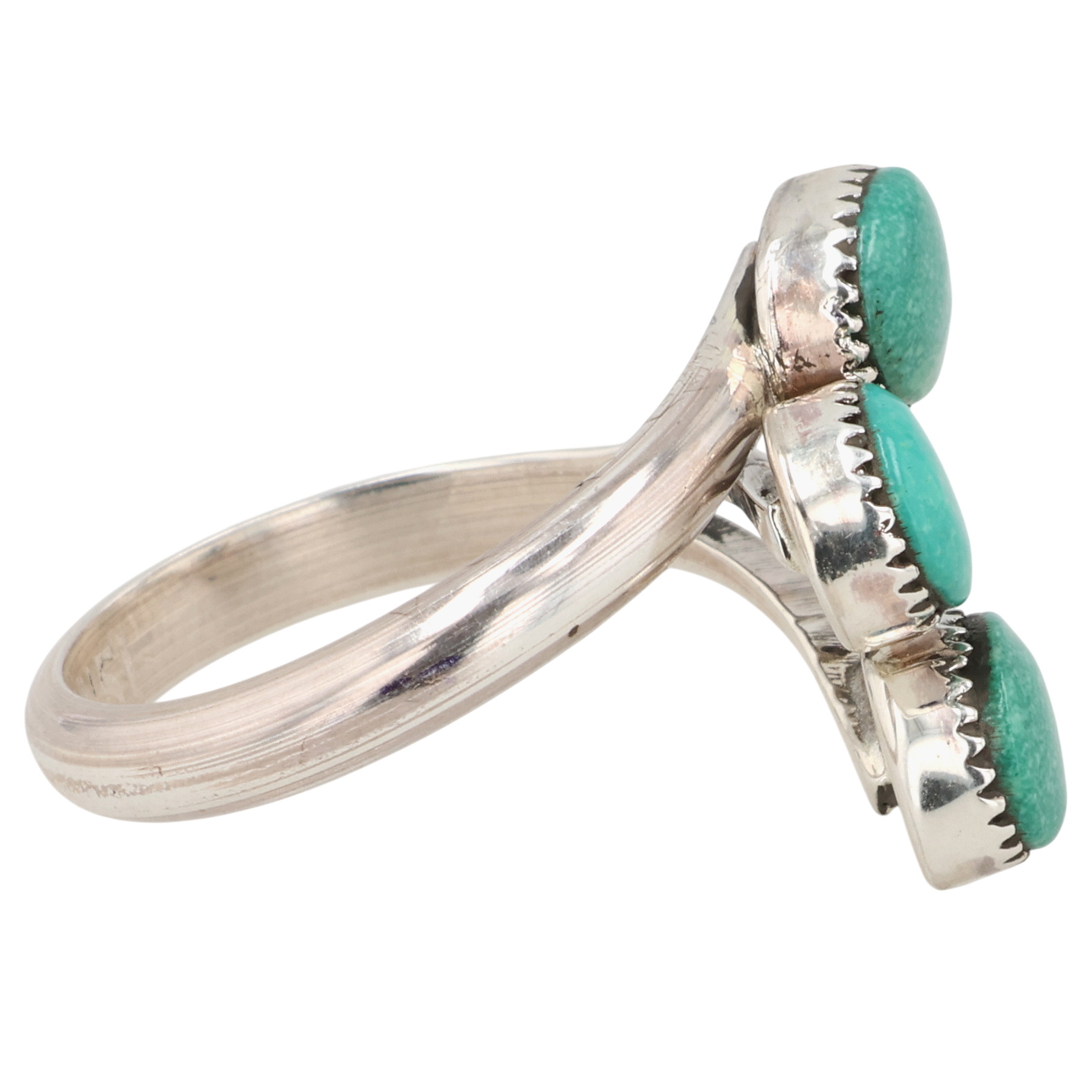 Paylee & Darlene Coonsis Zuni Sterling Turquoise Ring Sz 6.75