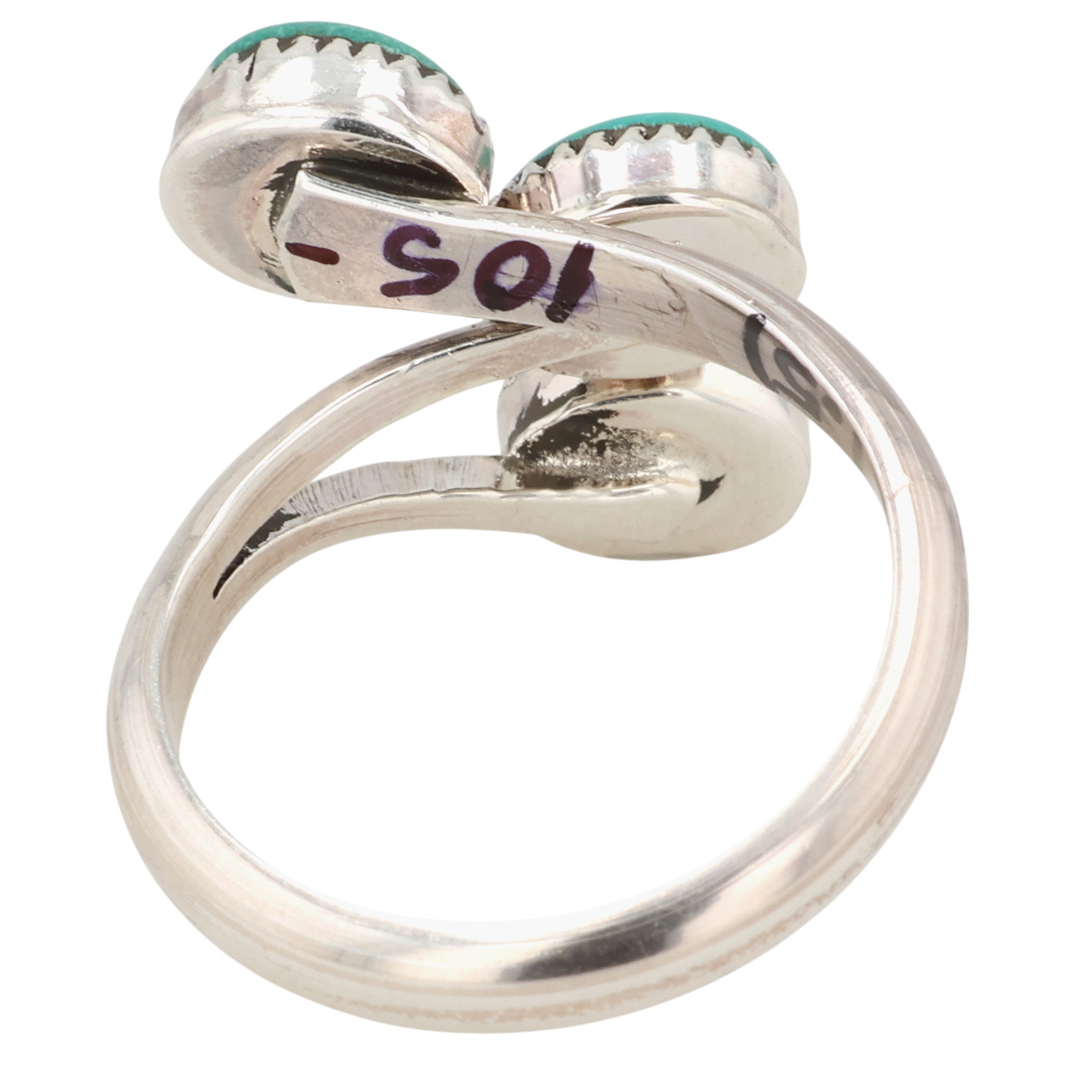 Paylee & Darlene Coonsis Zuni Sterling Turquoise Ring Sz 6.75