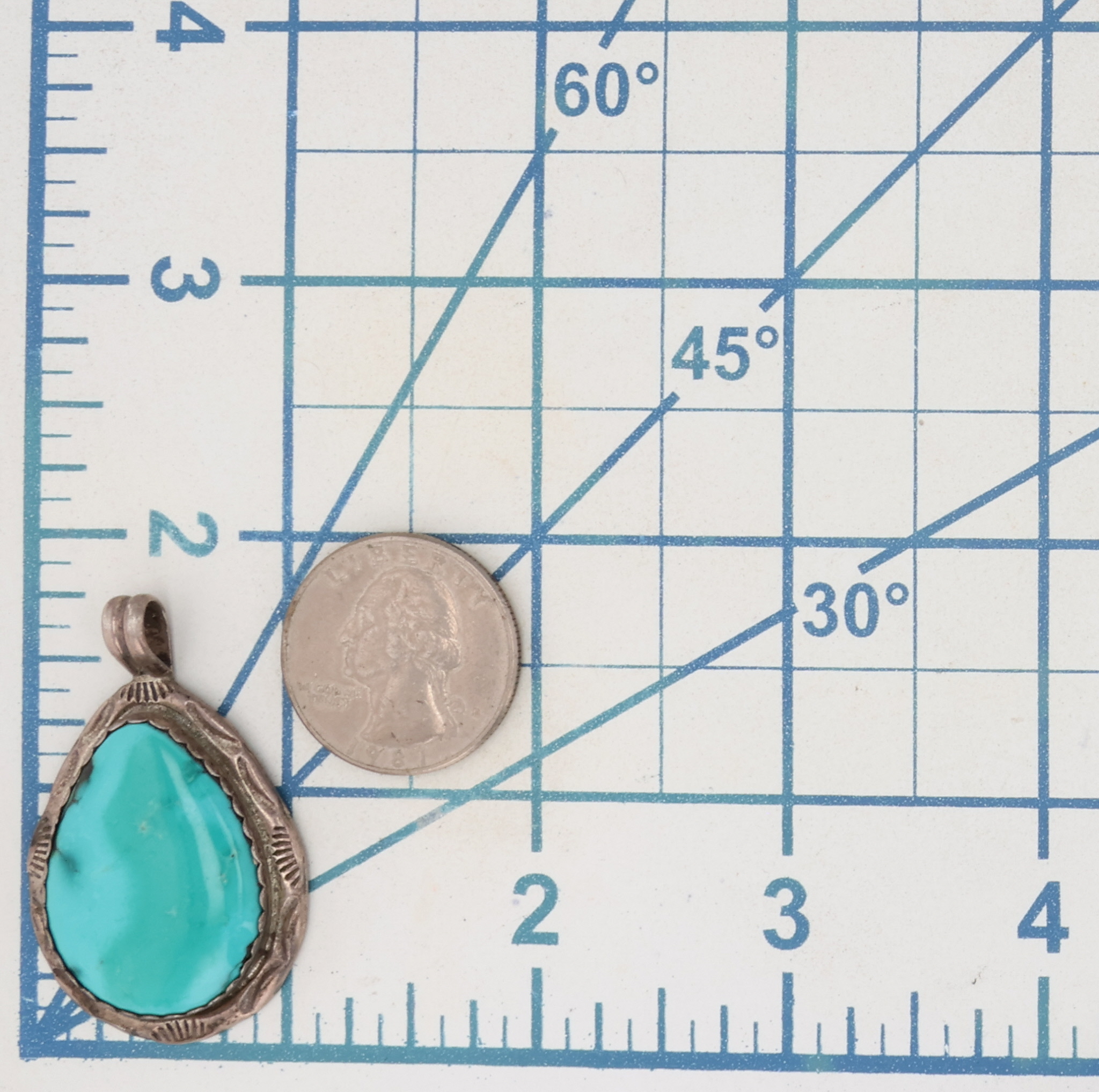 Herbert Tsosie Navajo Sterling Turquoise Pendant