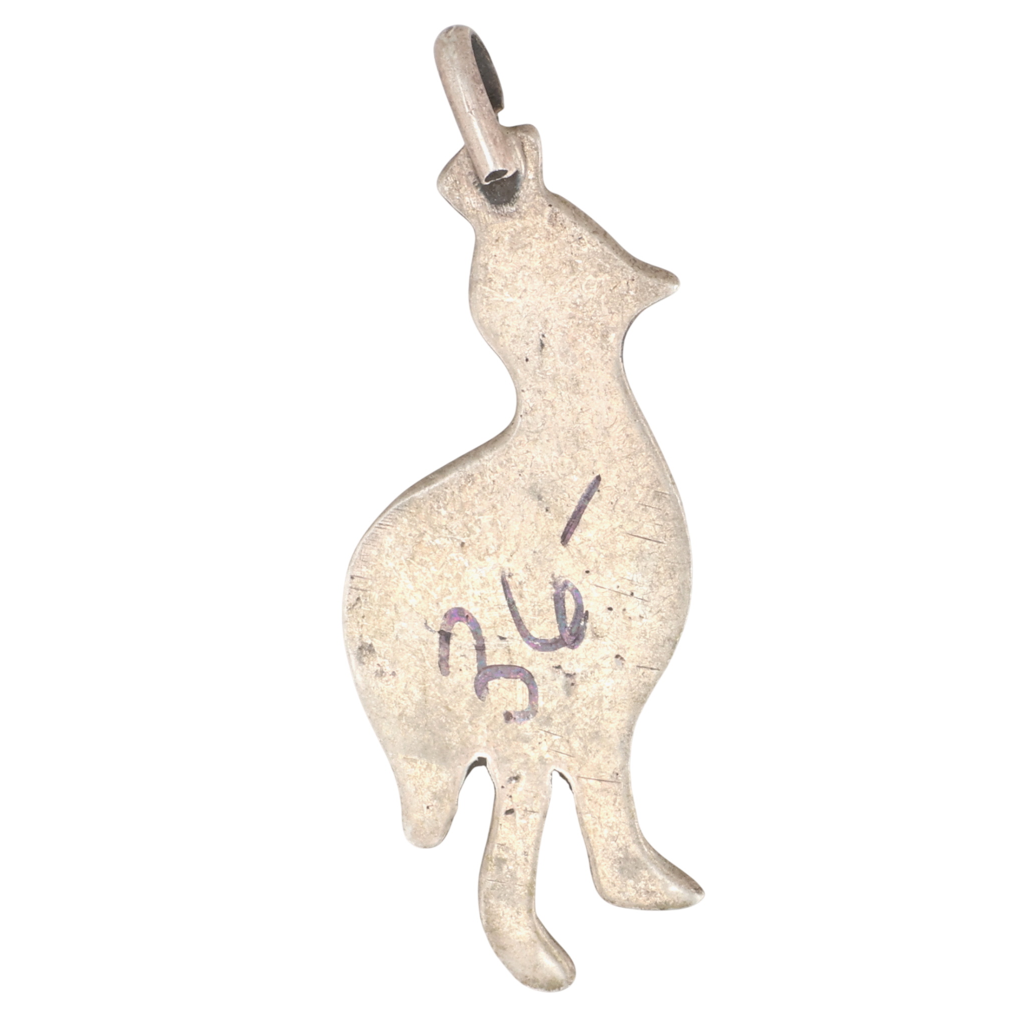 Navajo Sterling Coral Quail Pendant