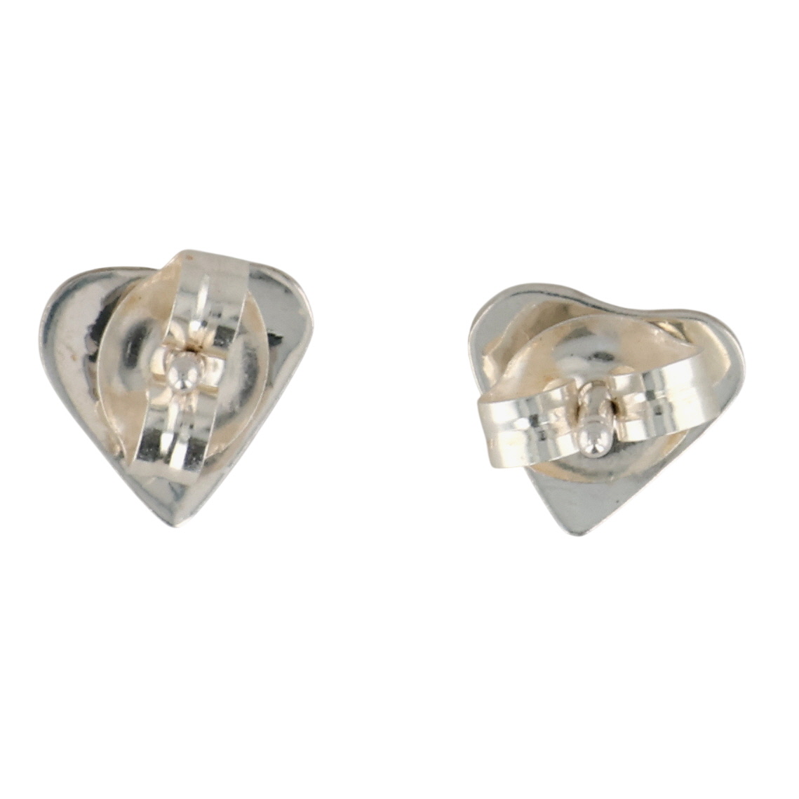 Arlinda Lalio Zuni Sterling Opal Heart Earrings