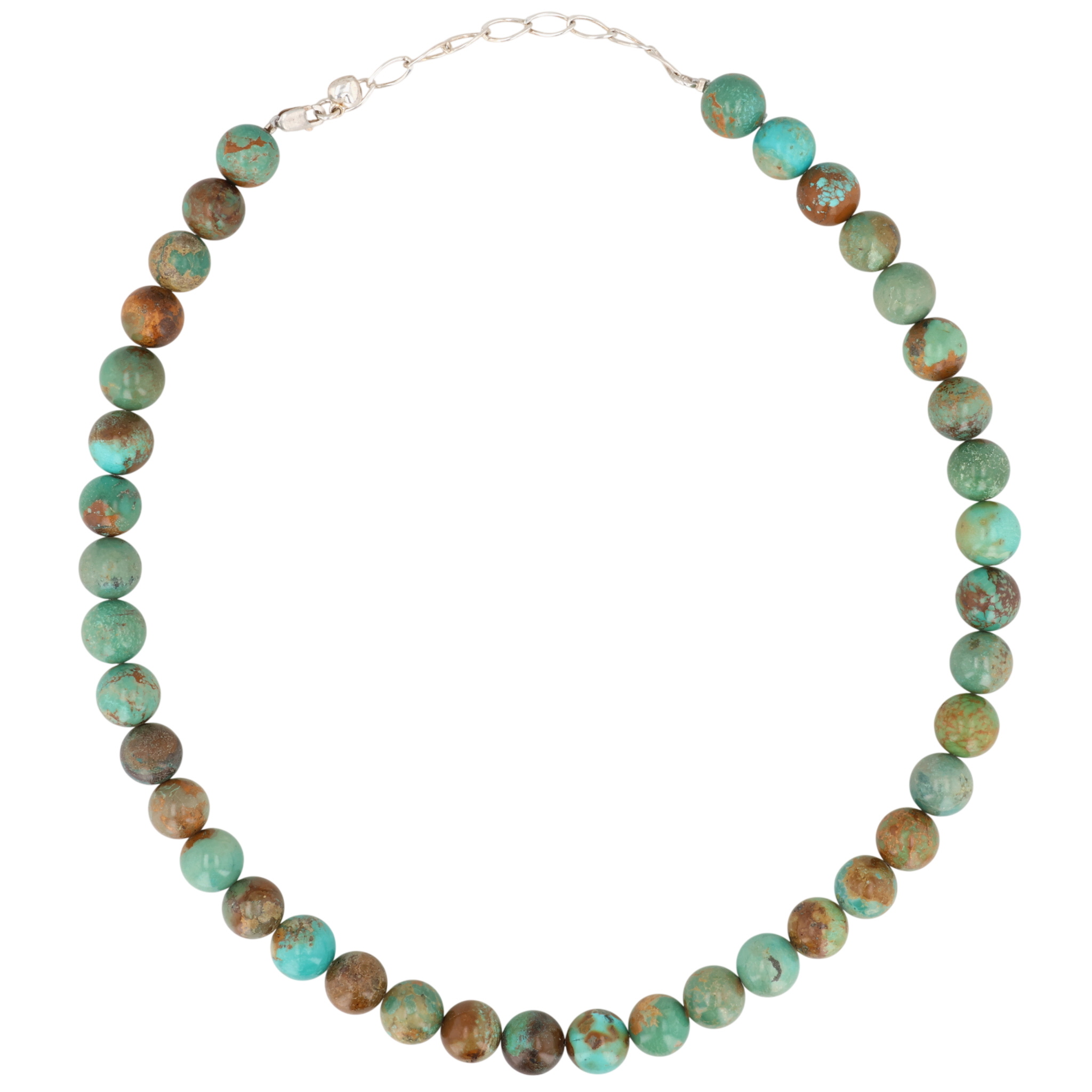 Southwest Sterling Turquoise Bead Necklace