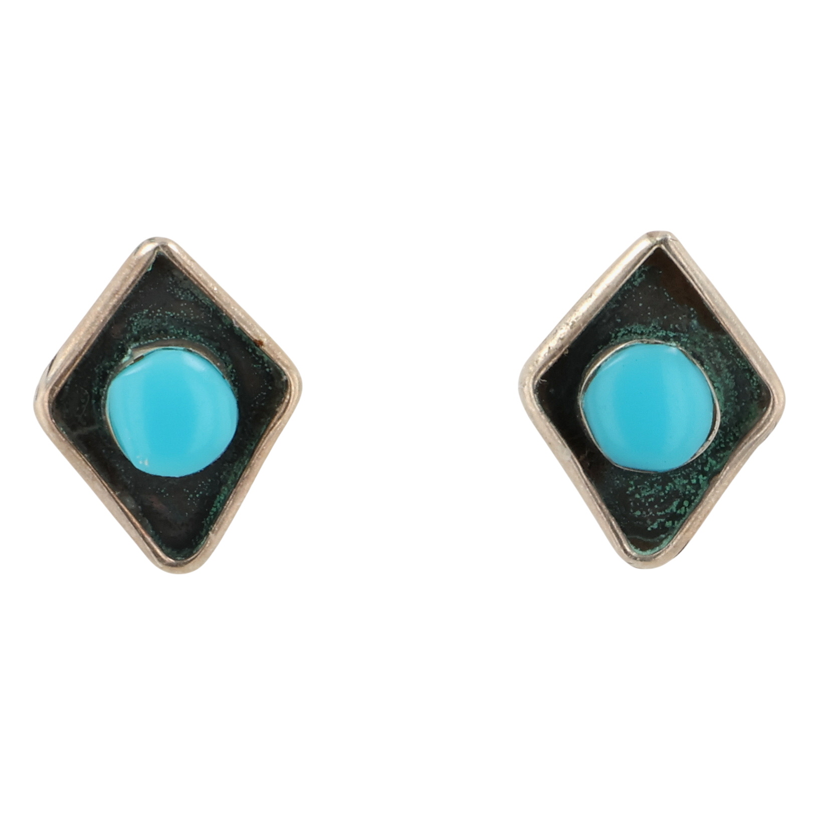 Ana Neha Zuni Sterling Turquoise Earrings