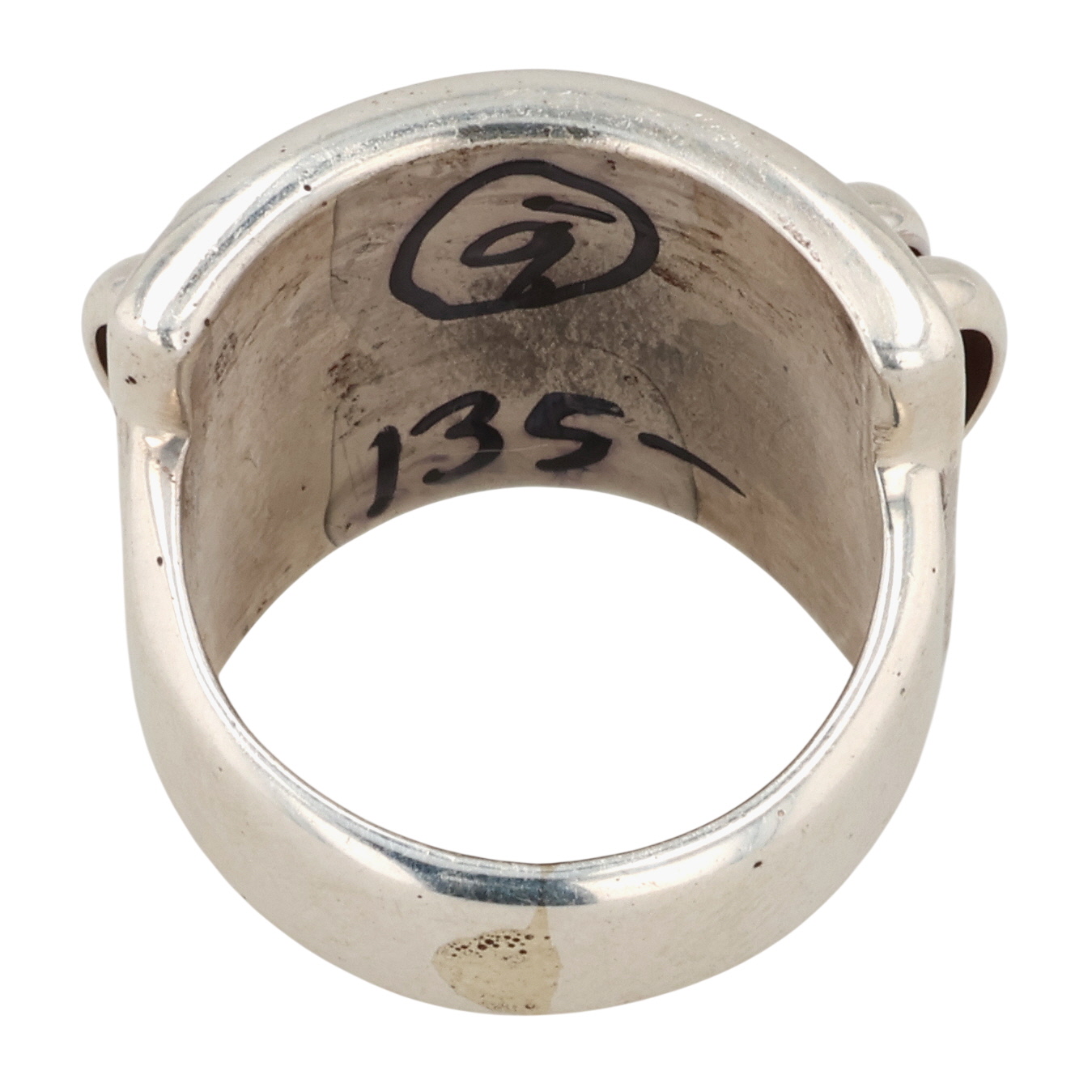 Thomas Charley Navajo Sterling Ribbed Ring Sz 5.75