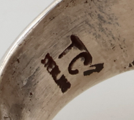 Thomas Charley Navajo Sterling Ribbed Ring Sz 5.75