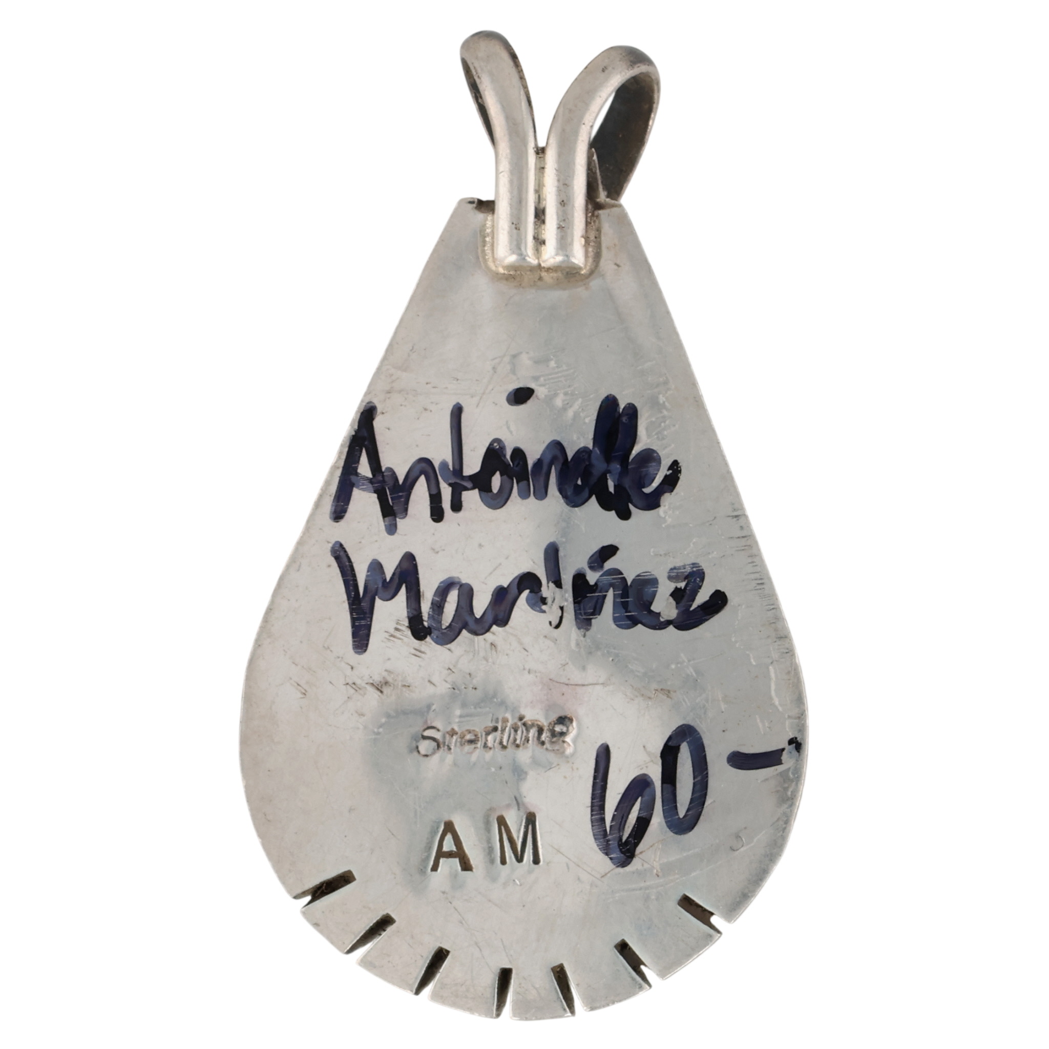 Antoinette Martinez Navajo Sterling Turquoise Pendant