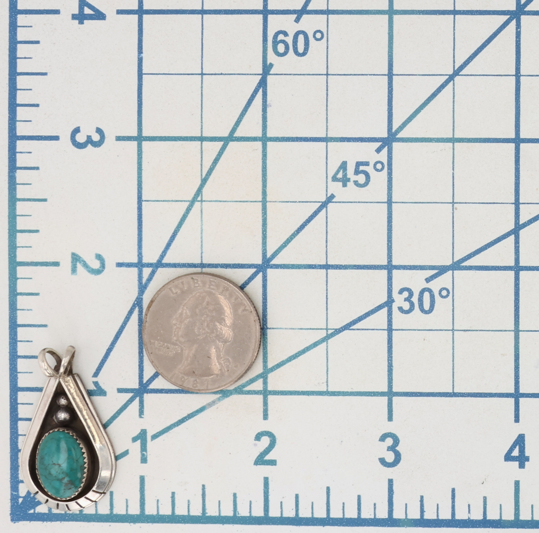 Antoinette Martinez Navajo Sterling Turquoise Pendant
