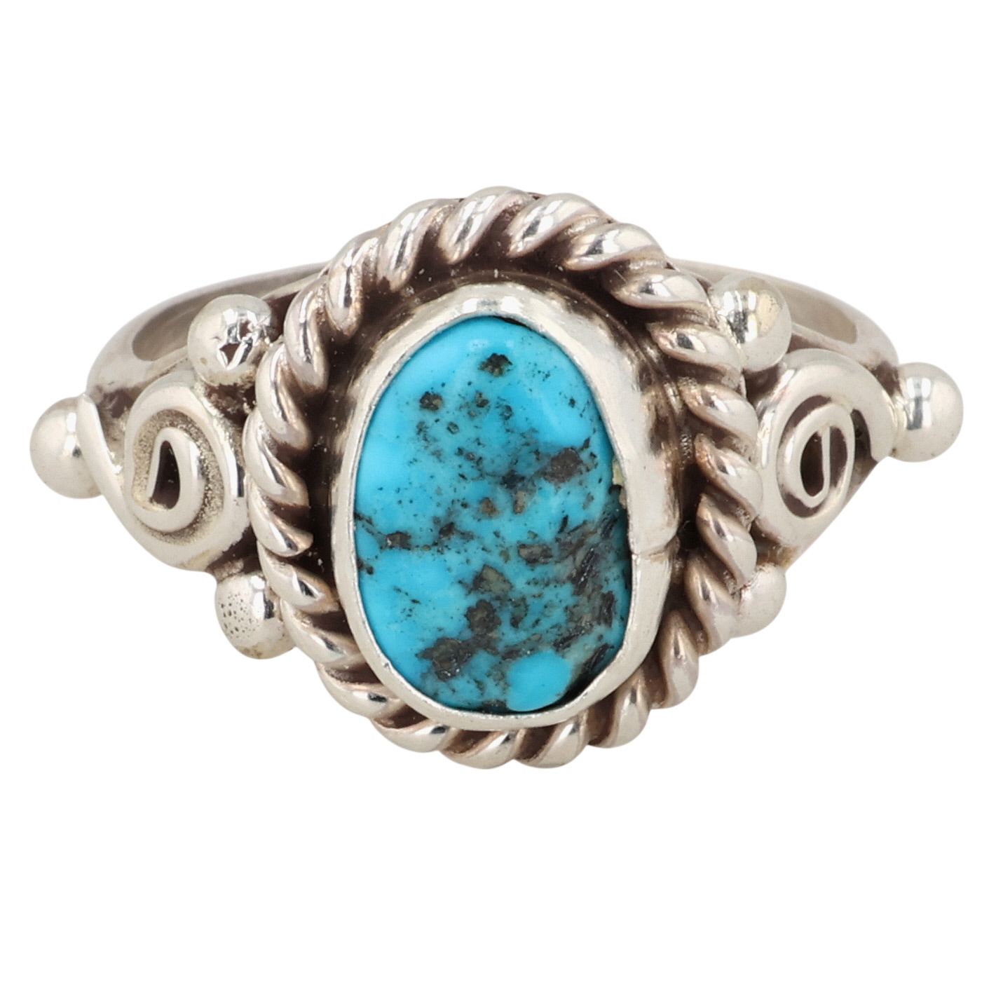 Navajo Sterling Turquoise Ring Sz 7
