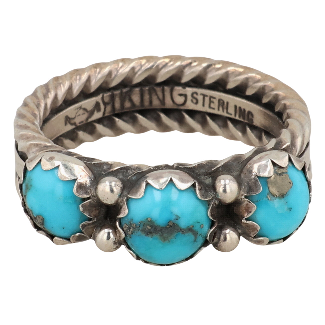 Ray King Navajo Sterling Turquoise Ring Sz 5.5