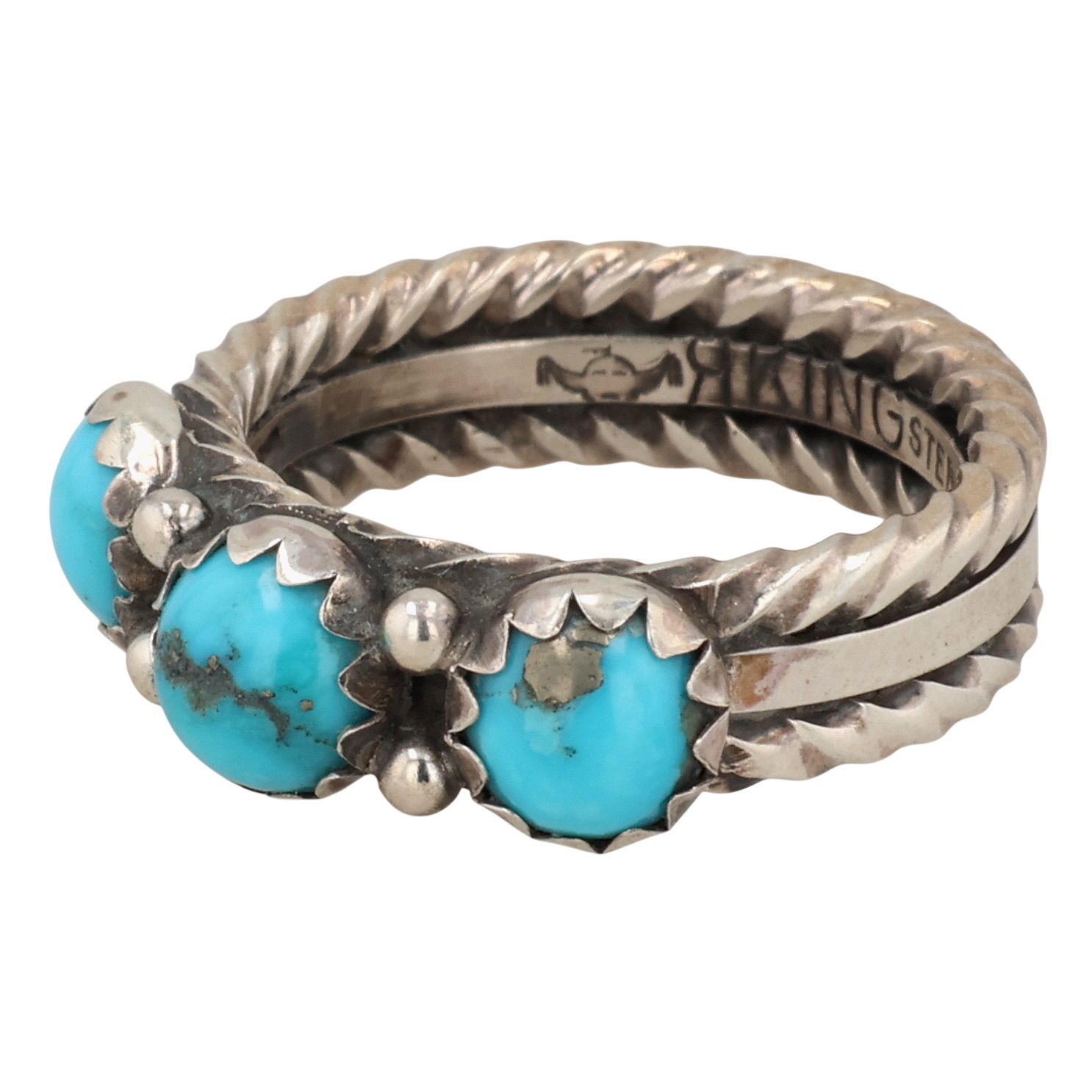 Ray King Navajo Sterling Turquoise Ring Sz 5.5