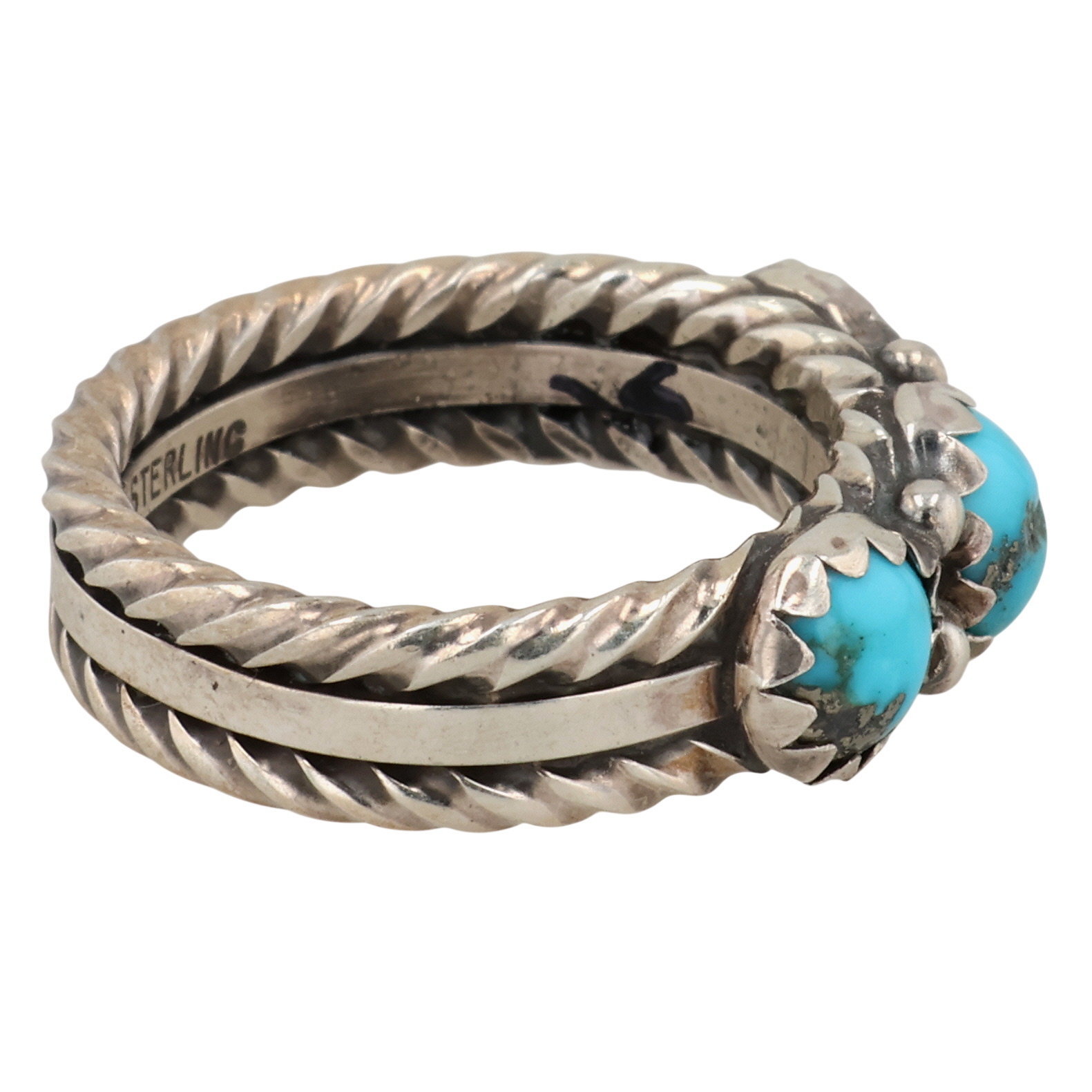 Ray King Navajo Sterling Turquoise Ring Sz 5.5