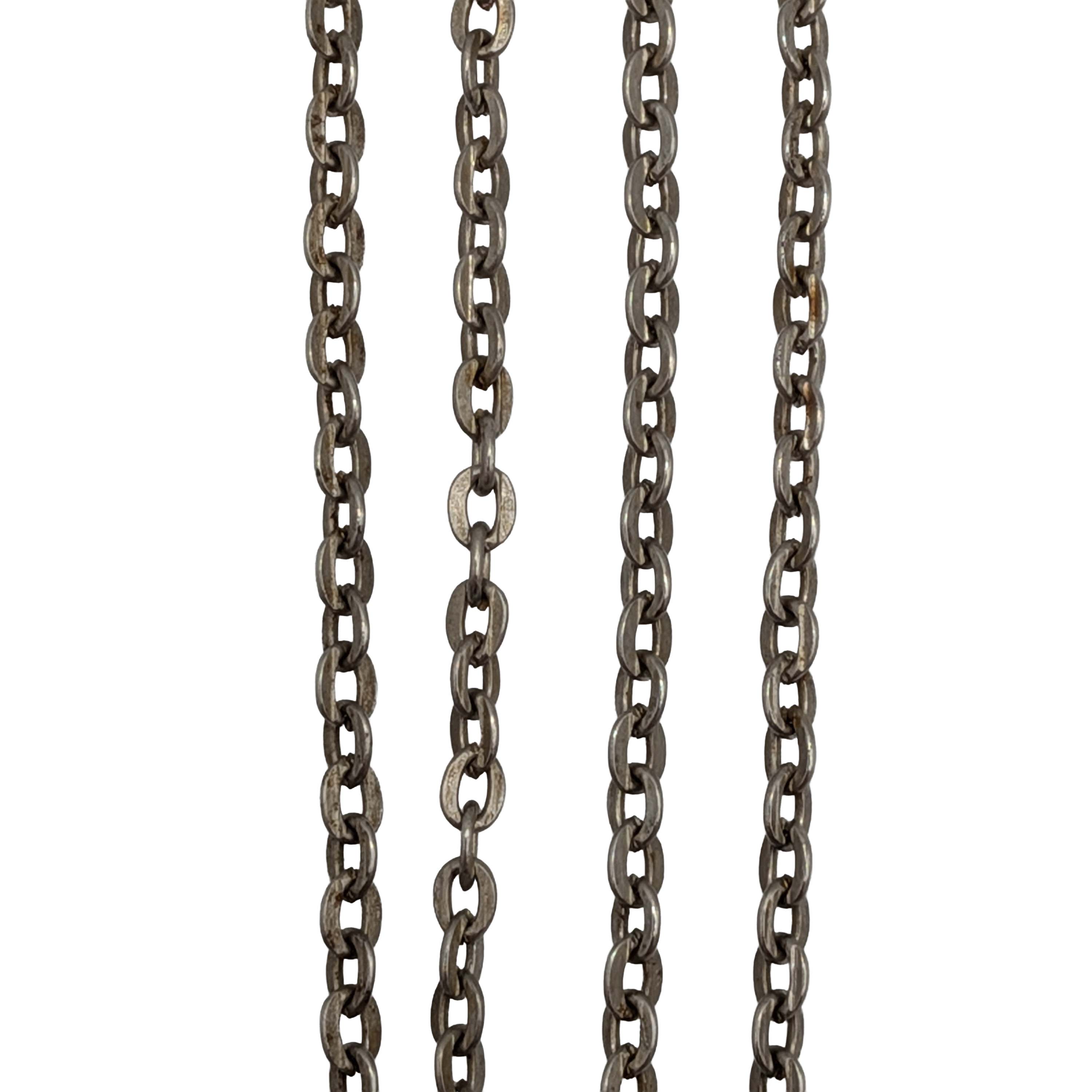 Silver Tone Rolo Chain Necklace
