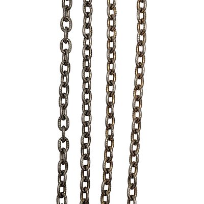 SIlver Tone Oval Link Chain Necklace. Silver Tone Metal 3mm Oval Link Chain Necklace. 24in 