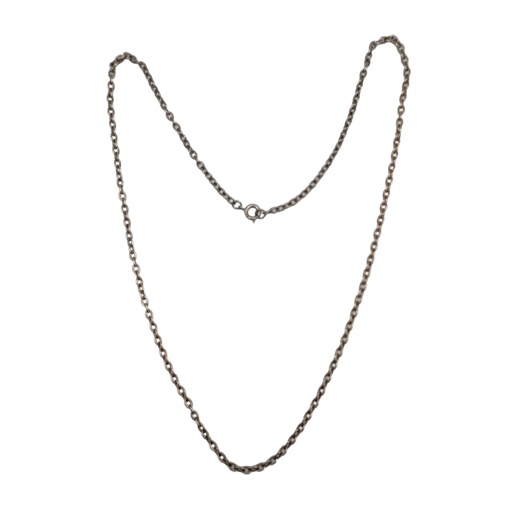 SIlver Tone Oval Link Chain Necklace
