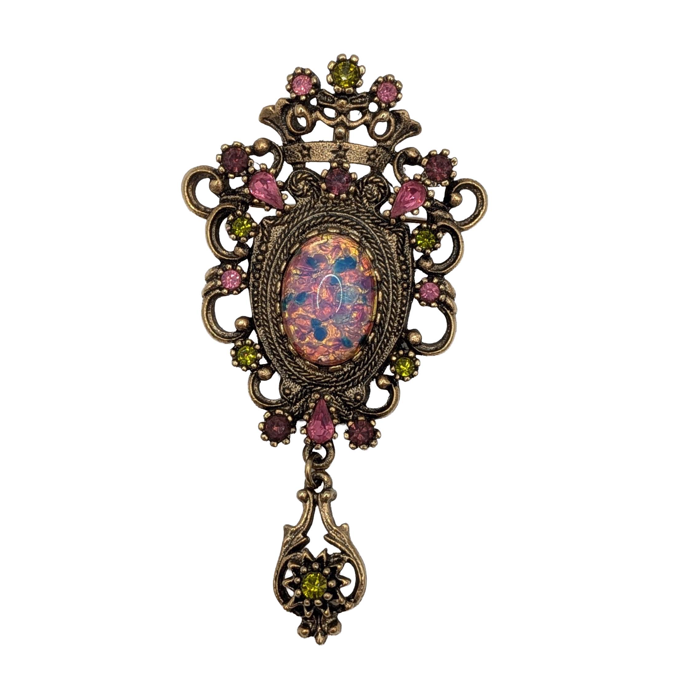 Sarah Coventry Gold Tone Rhinestone Contessa Pendant/Brooch