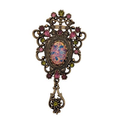 Sarah Coventry Gold Tone Rhinestone Contessa Pendant/Brooch. Sarah Coventry Gold Tone Metal 