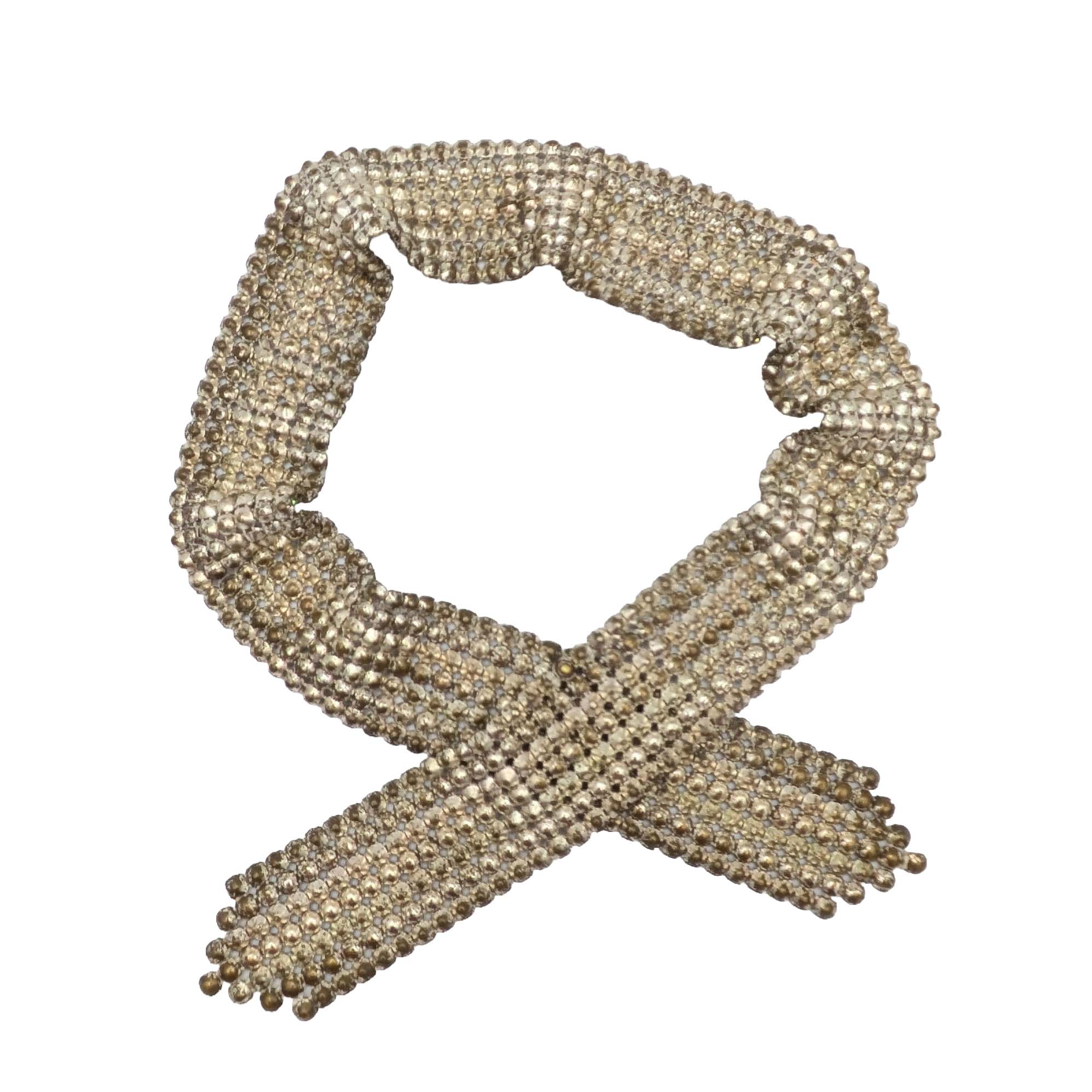 Silver Tone Rhinestone Dress Belt