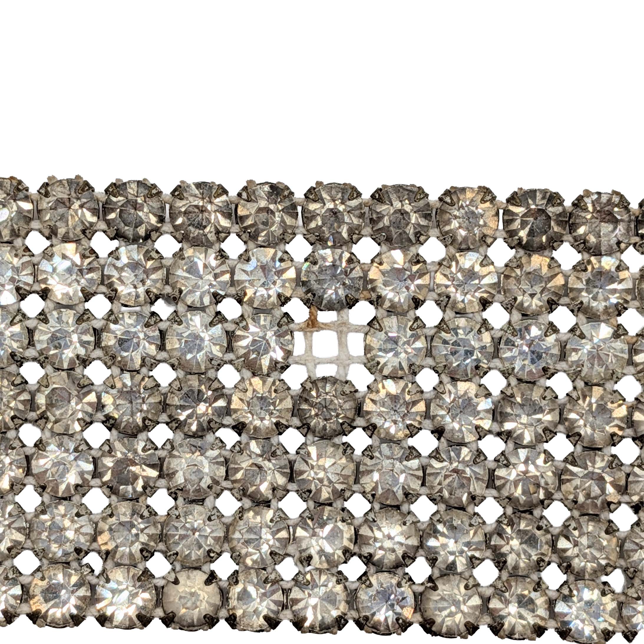 Silver Tone Rhinestone Dress Belt
