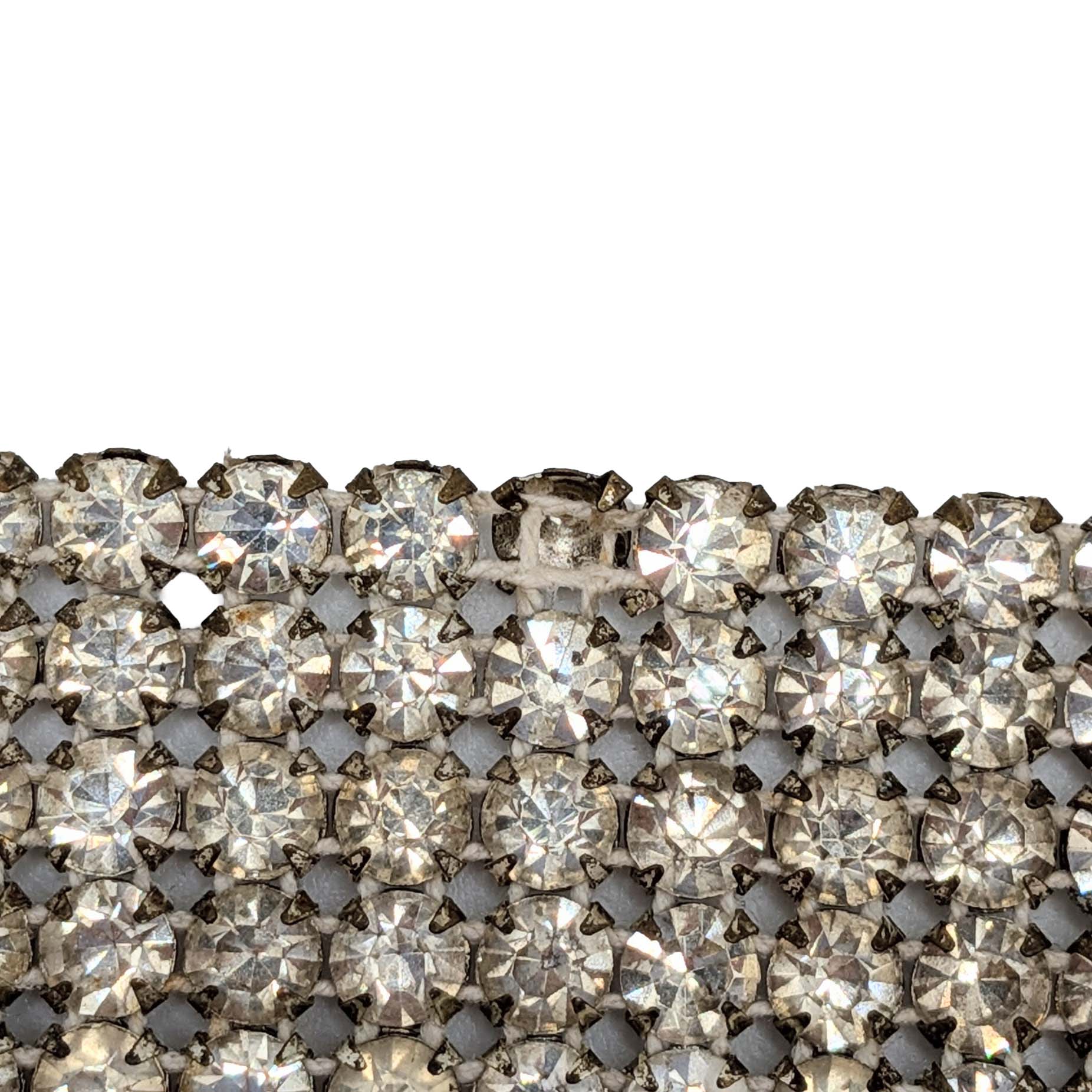 Silver Tone Rhinestone Dress Belt