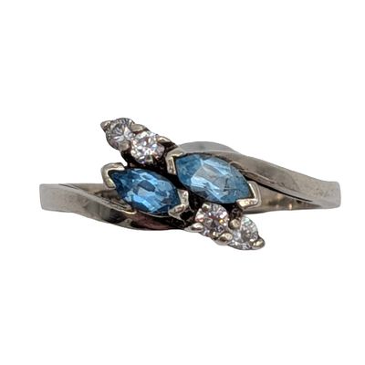 Avon Sterling Silver Blue Spinel Marquise Ring Size 6.25. Avon Sterling Silver, Blue Spinel 