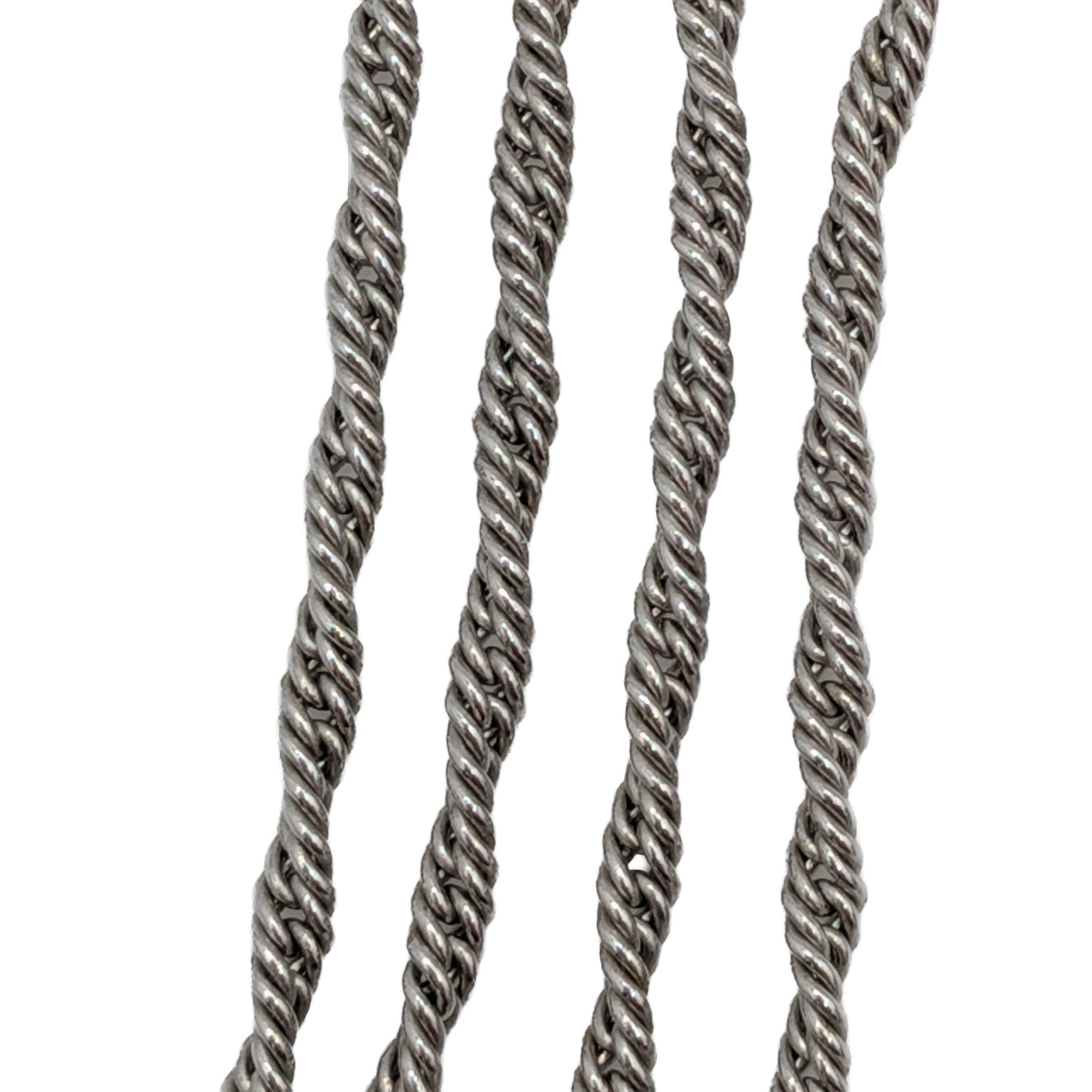 Avon Sterling Silver Rope Chain Necklace