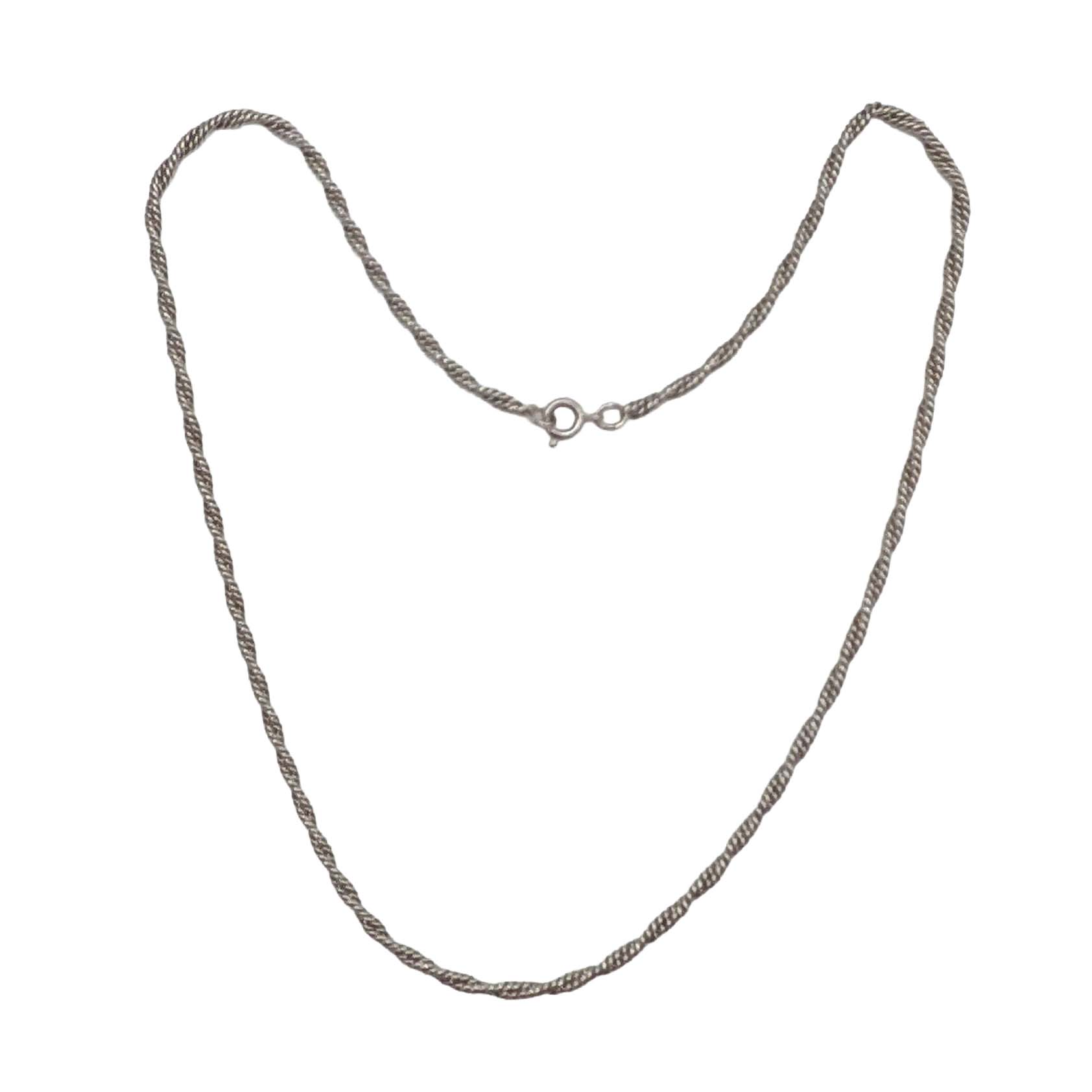Avon Sterling Silver Rope Chain Necklace