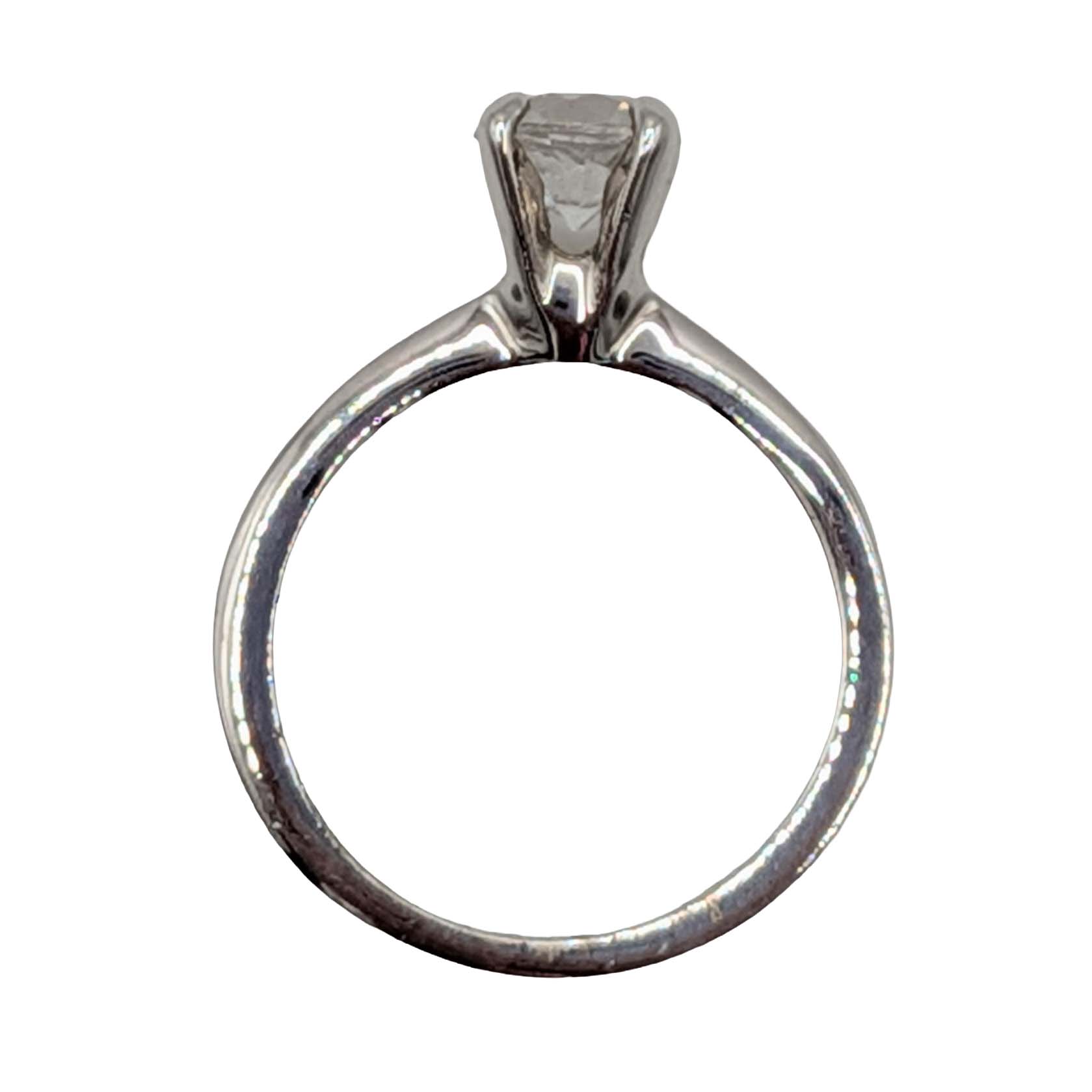 Avon Sterling Silver White Spinel Solitaire Ring Size 6