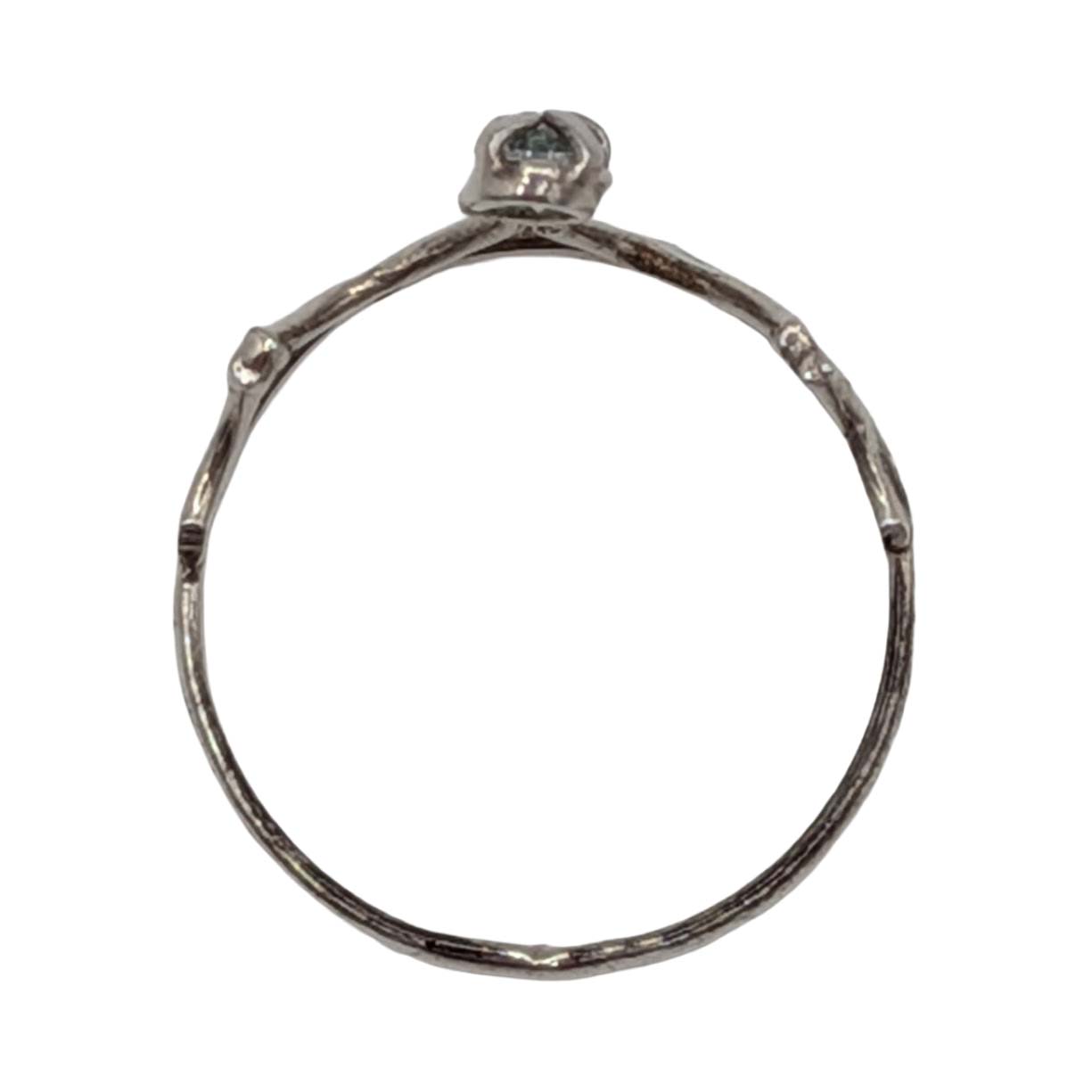 Sterling Silver Rhinestone Crown Ring Size 5