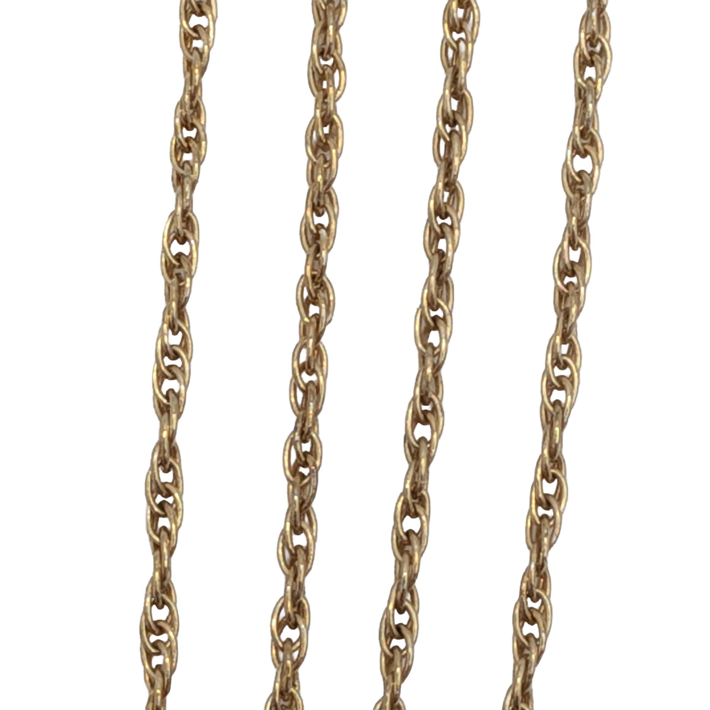 Signed Gold Over Sterling Silver Rope Chain Necklace